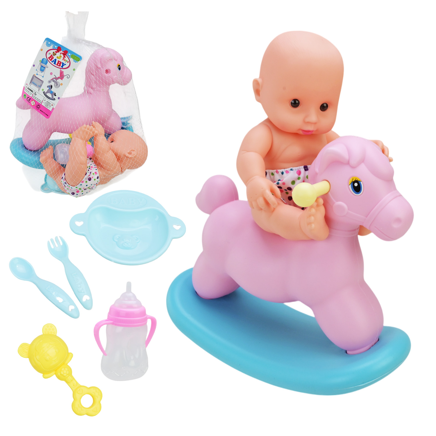 Пупс арт. LD9402D-H (48шт/2) аксес у сітці. 23см