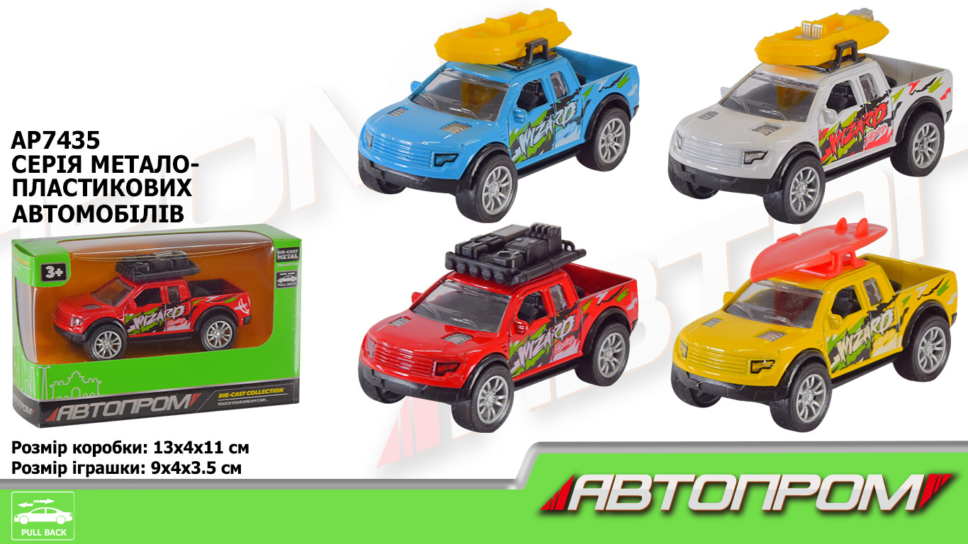 Машина мет. АВТОПРОМ арт. AP7435 (96шт/2)  короб. 13*4*11см