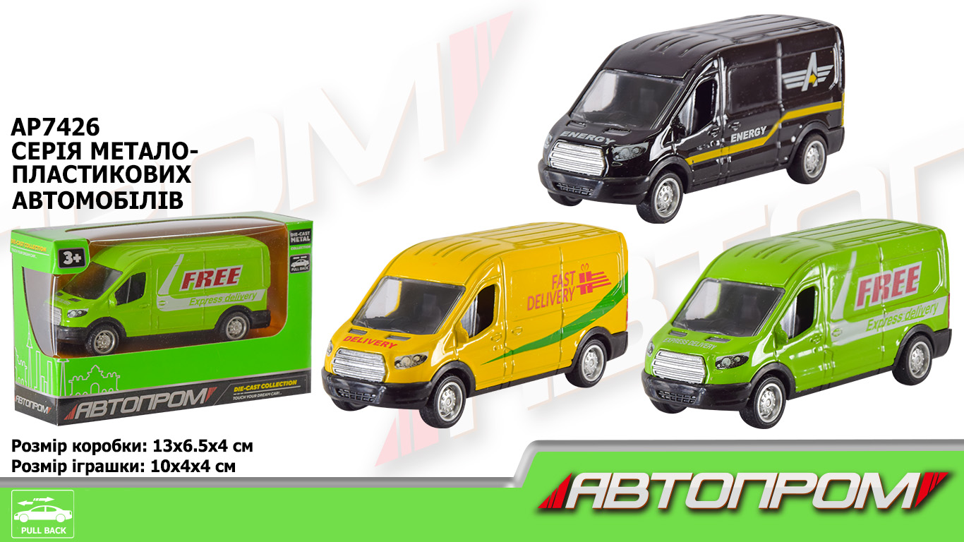 Машина мет. АВТОПРОМ арт. AP7426 (96шт/2) короб. 13*4*11см