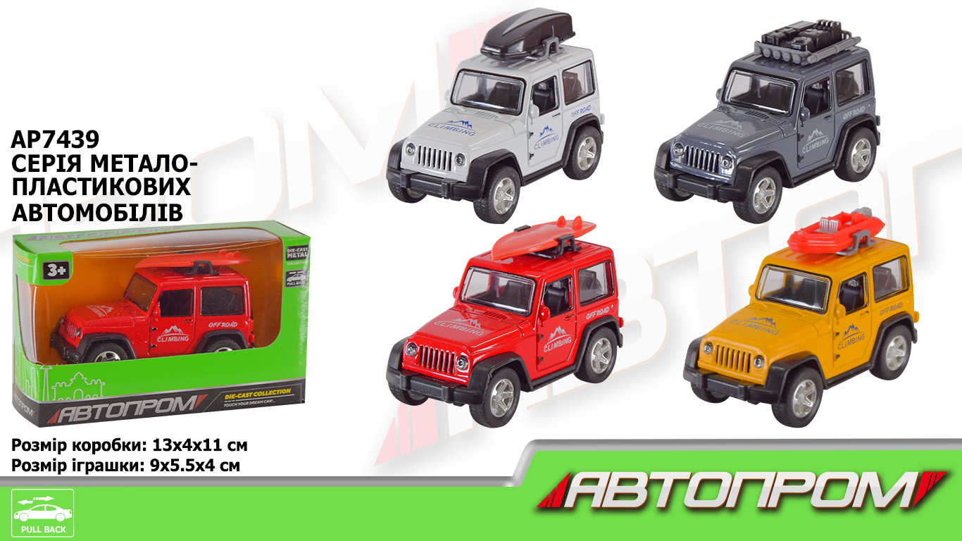 Машина мет. АВТОПРОМ арт. AP7439 (96шт/2) короб. 13*4*11см
