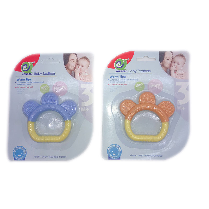 Брязкальце-прорізувач арт. B52 (600шт/2) 2 кольори мікс,мякі частини,,на планш 16*11*1,5см