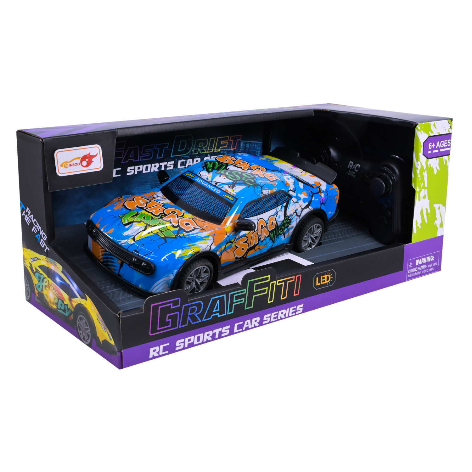 Машина р/к 998-1B (60шт/2) батар 2кольора, світло, короб. 28*13,5*12см