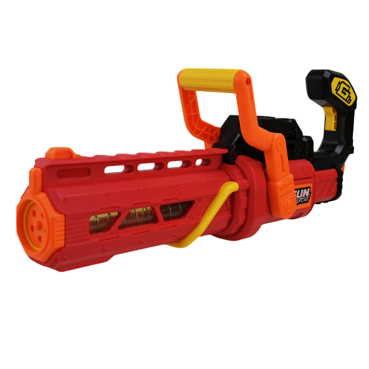 Бластер 648-235 (12шт) 2кольора, стріляє поролон. кулями, короб. 45,5*25*9см