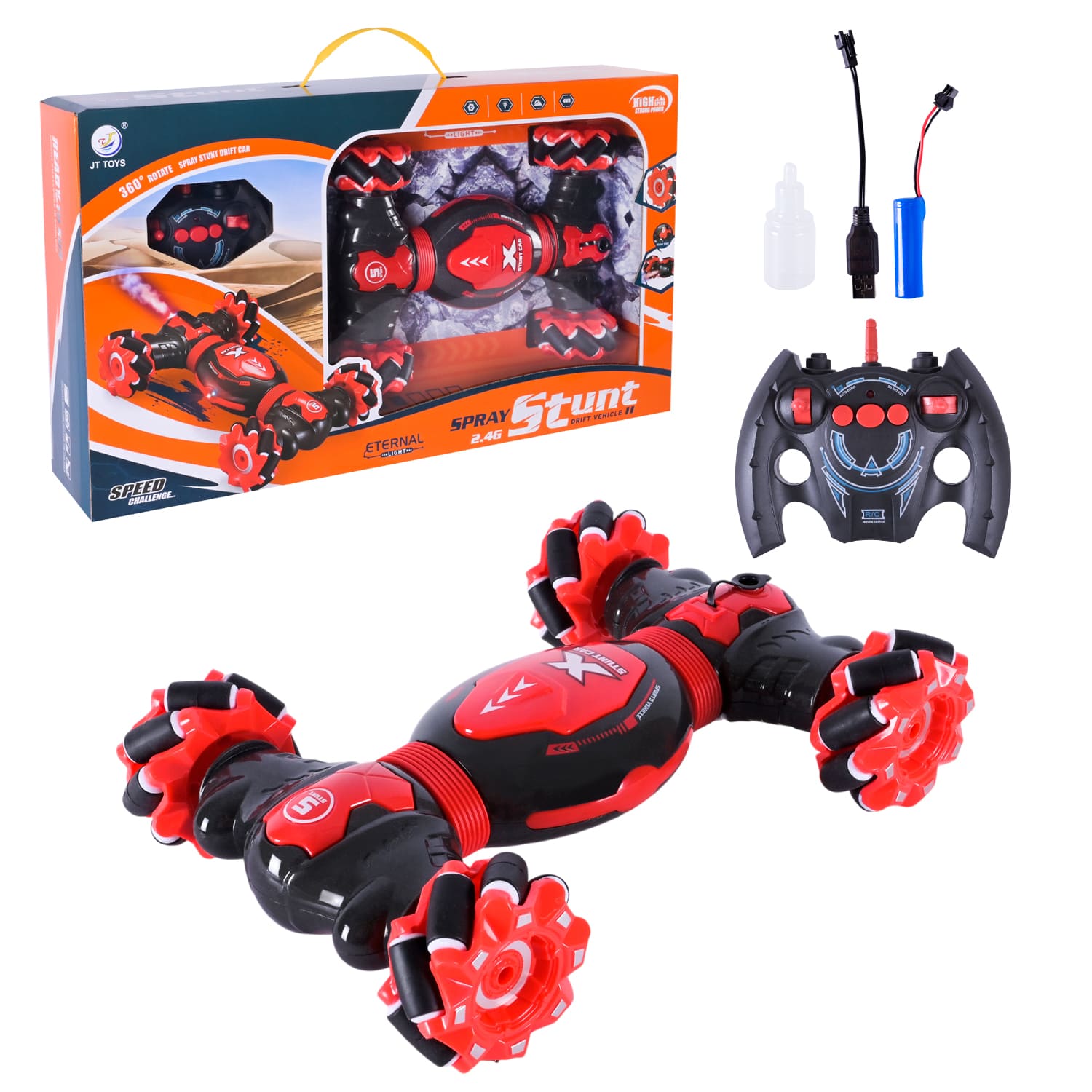 Перевертиш р/к арт. JT376 (30шт/2) акум., 3кольора,usb-заряд,дим, короб. 43,6*8*24,6см