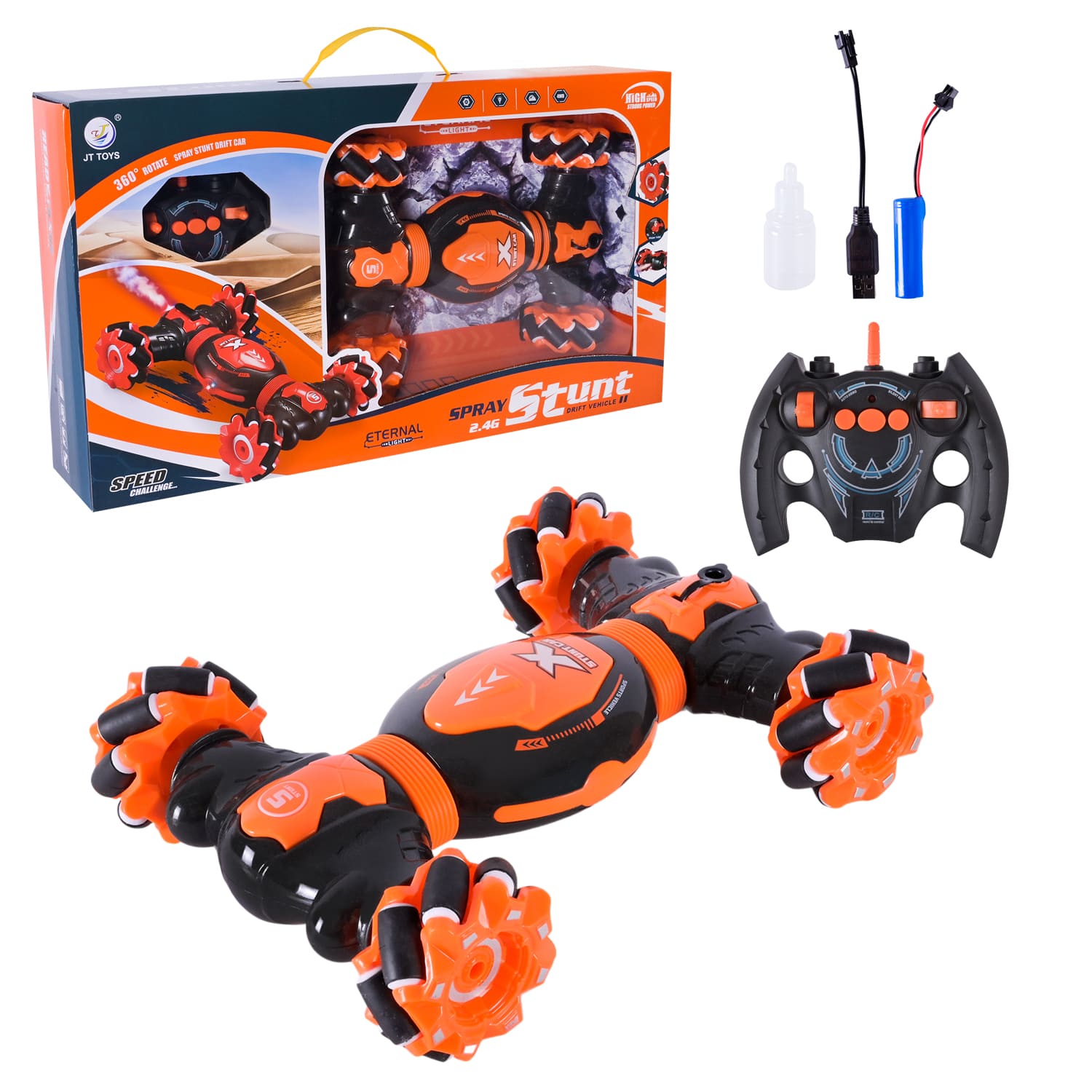 Перевертиш р/к арт. JT376 (30шт/2) акум., 3кольора,usb-заряд,дим, короб. 43,6*8*24,6см