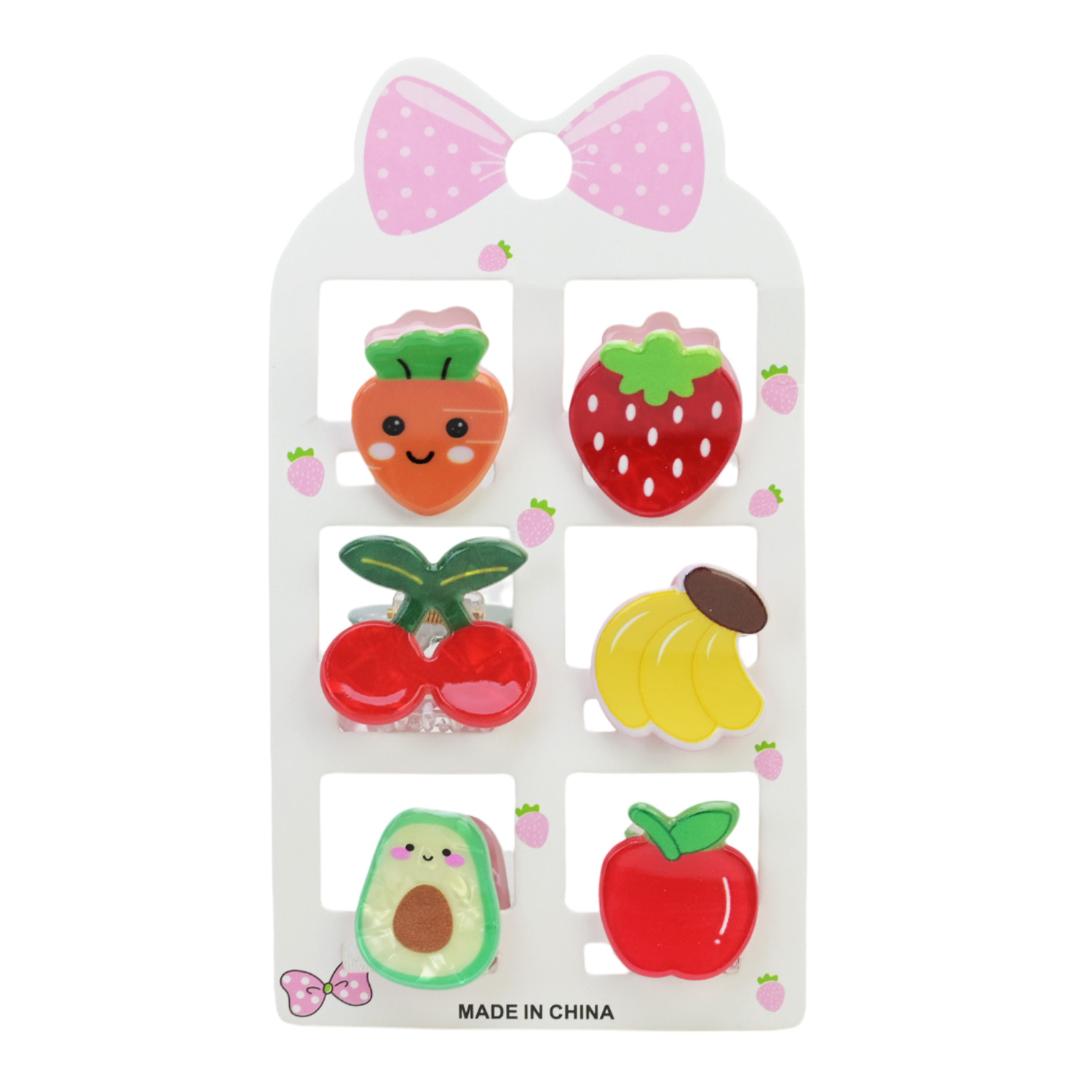 Аксесуари для дівчат арт. Cel241104 (120шт) заколки крабіки, мікс видів, ціна за планшет, пакет 10*7см, у великому пакеті 36*14*4 см