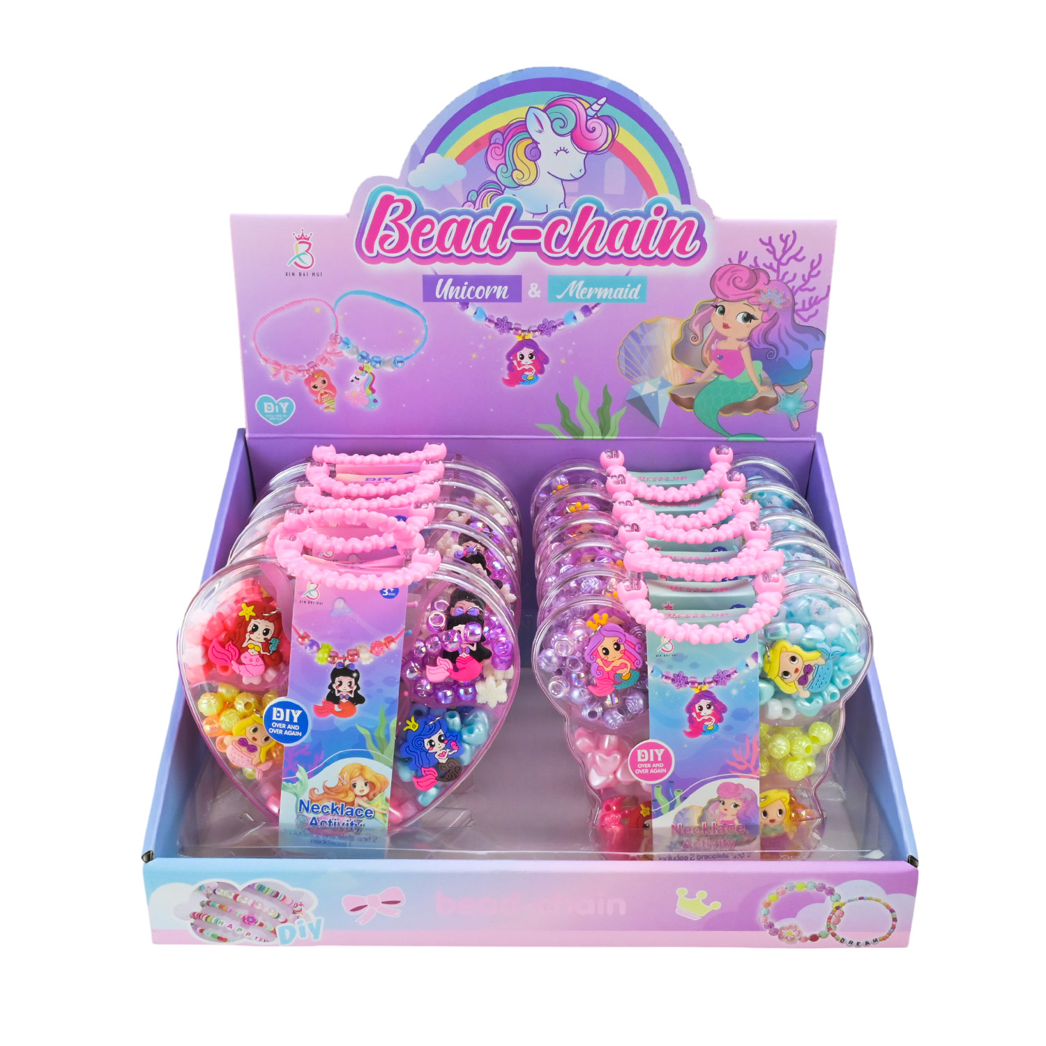 Бісер арт. A126-2 (216шт/2) ннамистини, бісер, підвіски,р-р 14*16,5см, бокс. 30,7*23,7*14,2см