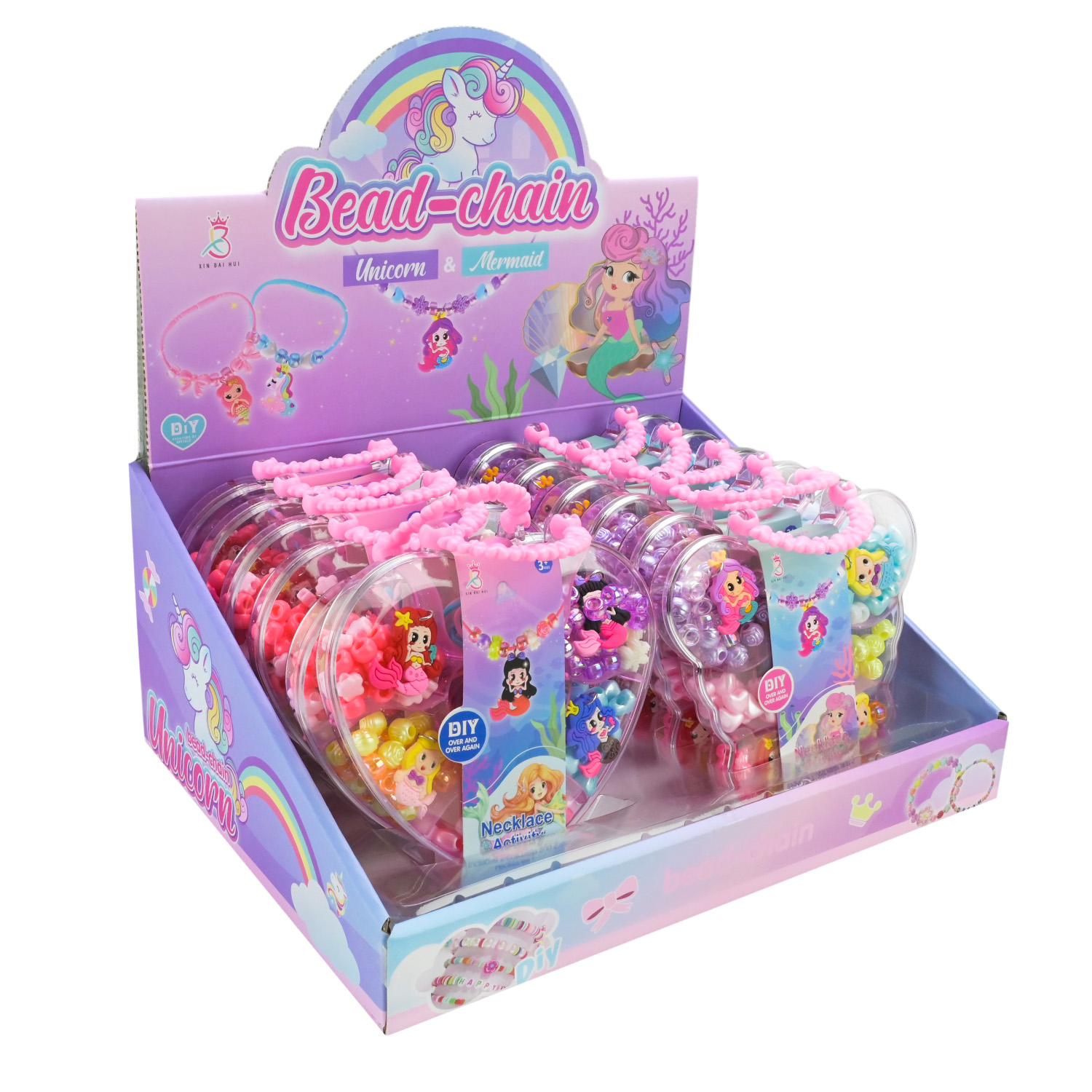 Бісер арт. A126-2 (216шт/2) ннамистини, бісер, підвіски,р-р 14*16,5см, бокс. 30,7*23,7*14,2см