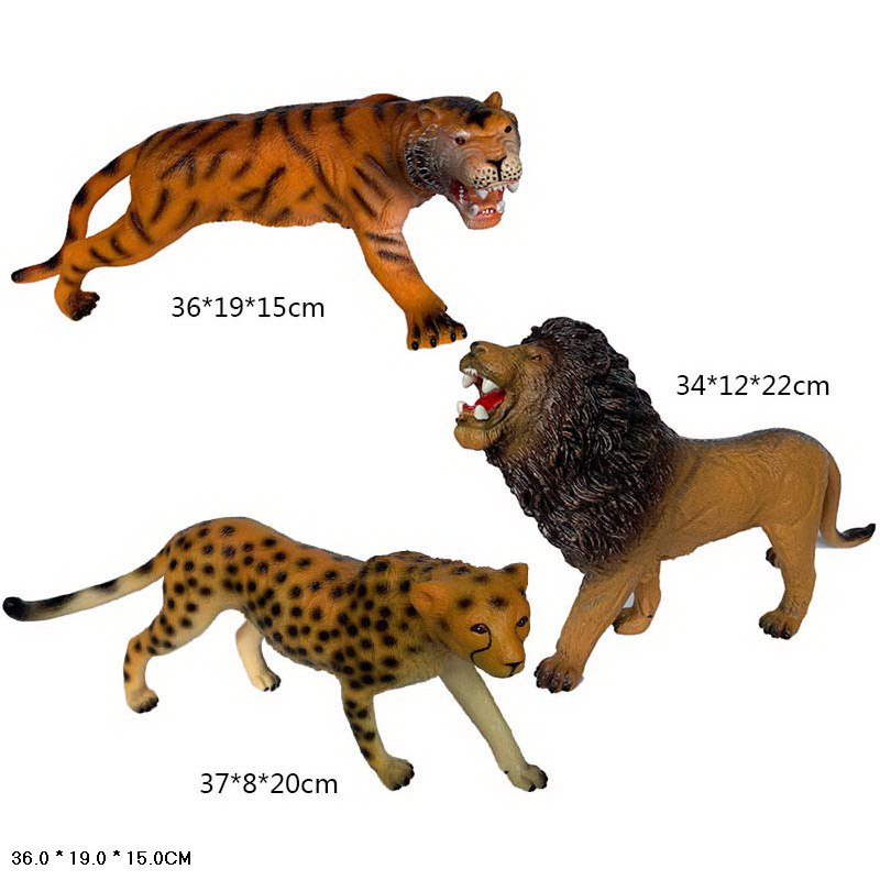 Тварини арт. D3011 (60шт)3 виду мікс,гумові з силіконовим наповнювачем,пакет. 36*19*15см