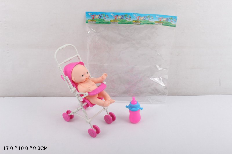 Пупс мал арт. W700-132 (240шт/2) в колясочке пакет 17*10*8см