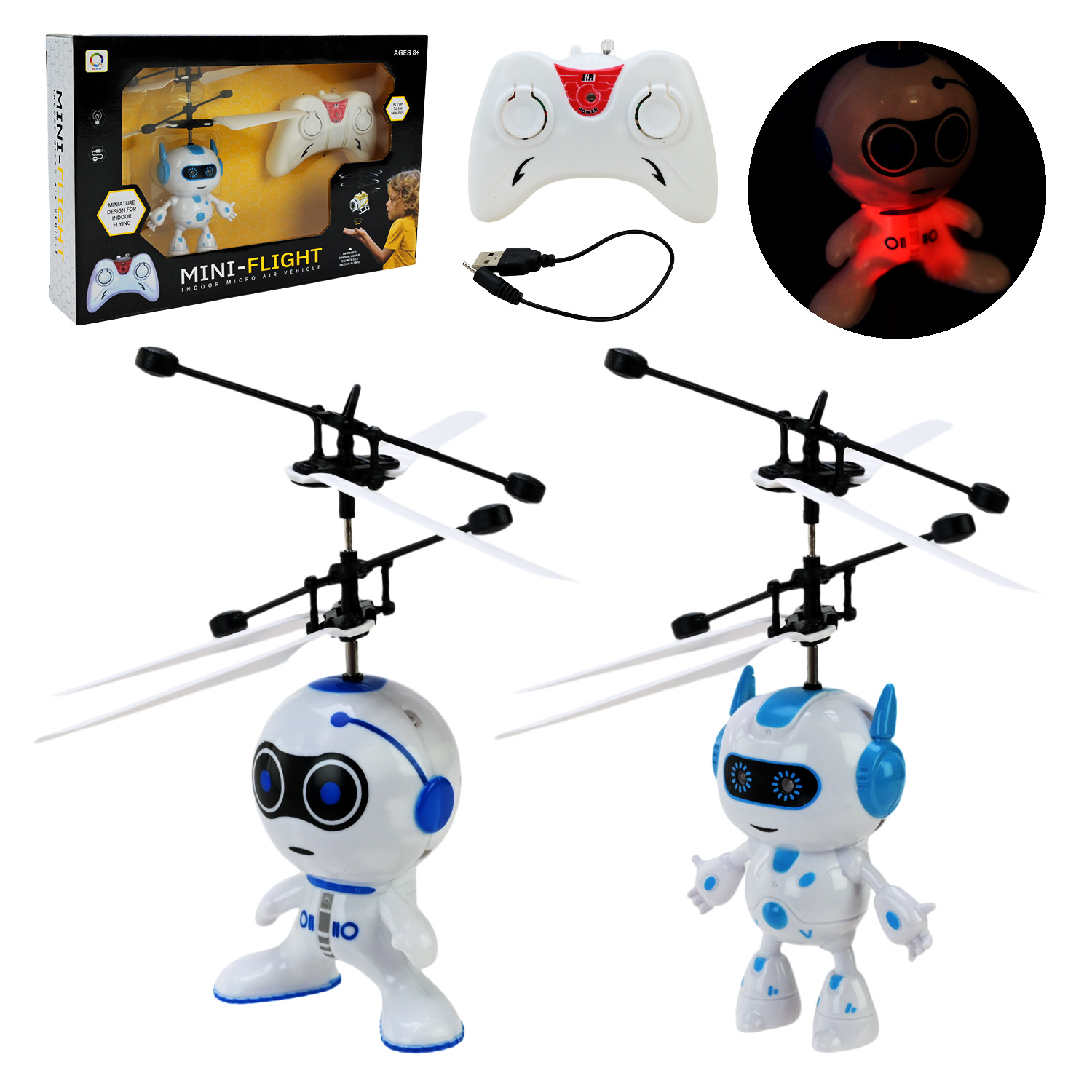 Запускачка р/к арт. 2300G/2590G (96шт/2) аккум. 2види,літає, світло, короб. 27*5,5*18см