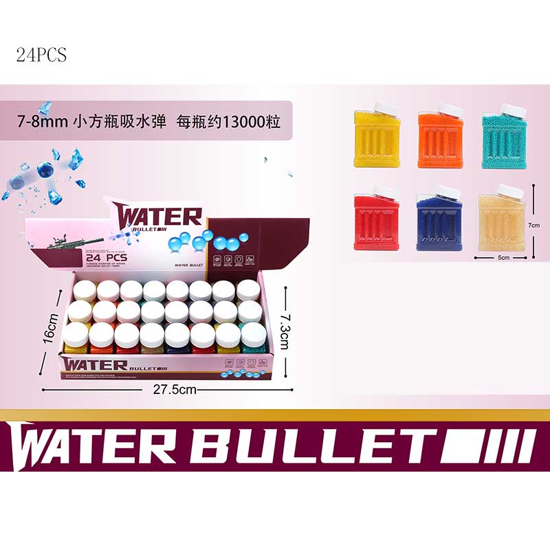 Кульки арт. 880 (384шт/2) гелеві, 6кольорів,24шт у дисплей боксі 27,5*16*7,3см, ціна за шт. уп. 4,5*2,5*6,5см