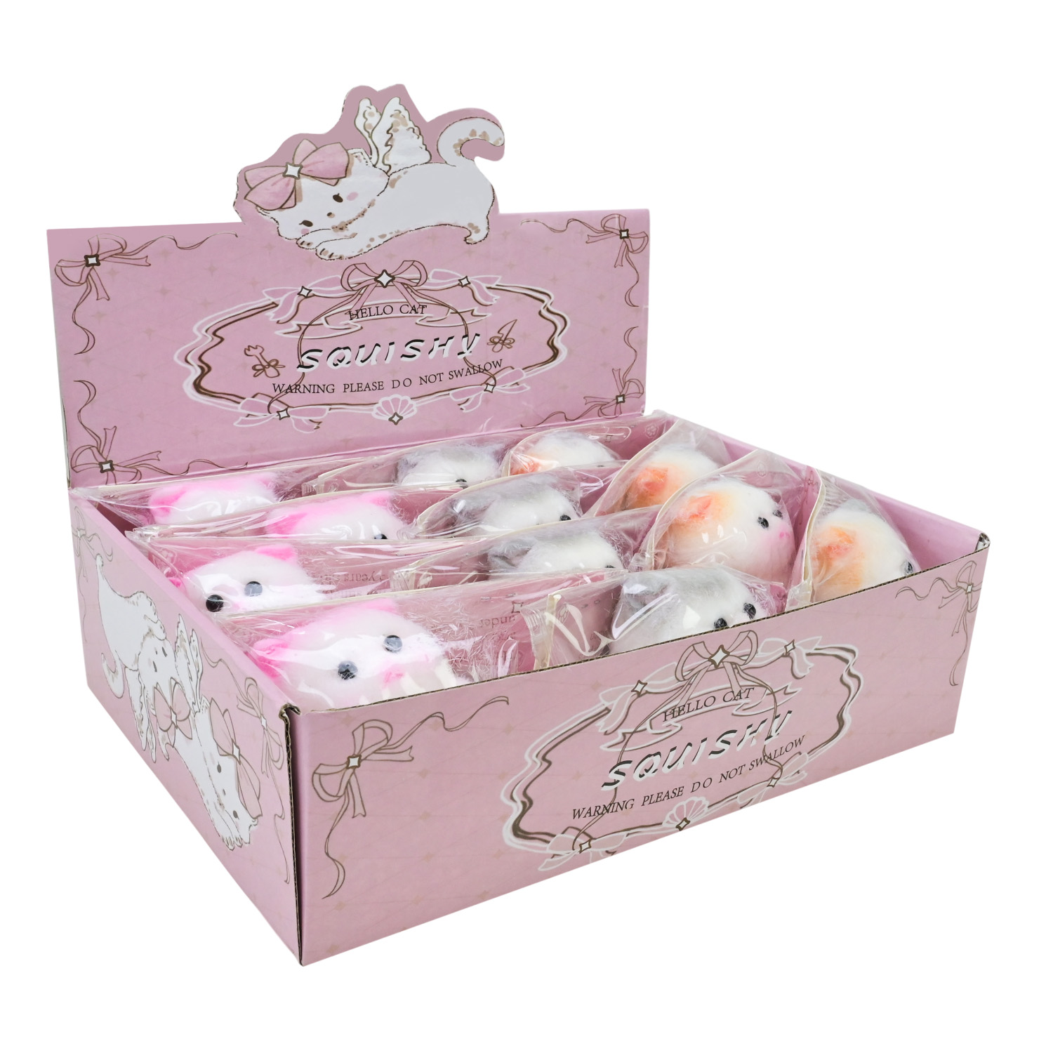 Антистрес арт. C2211 (144шт) Таба котик 4 мікс 12шт дисплей бокс 28,5*20*8,5 см