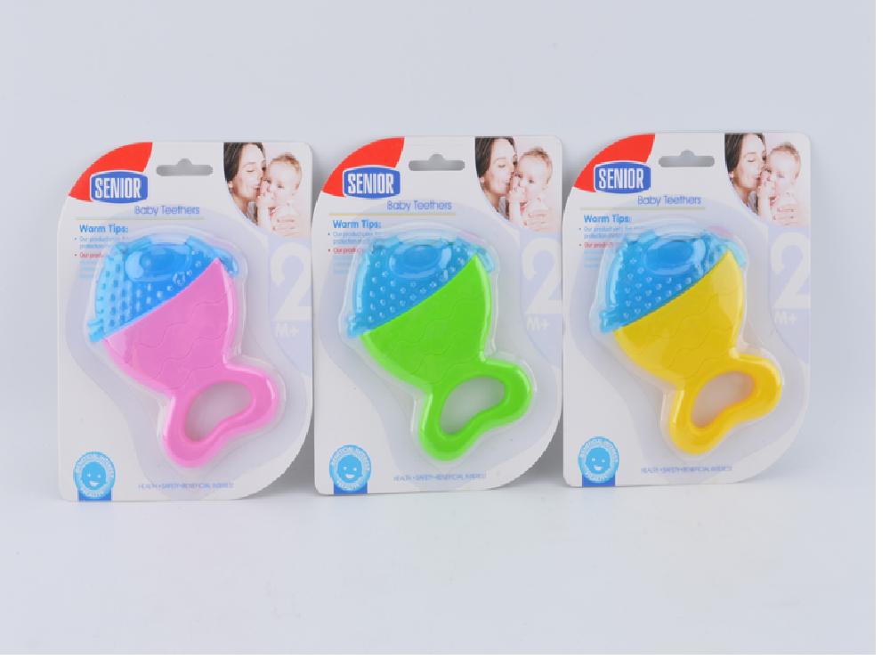 Брязкальце-прорізувач арт. B05 (336шт/2) силіконові з рідким наповнювачем, 3 кольори мікс, планшет 14*17*1,5см