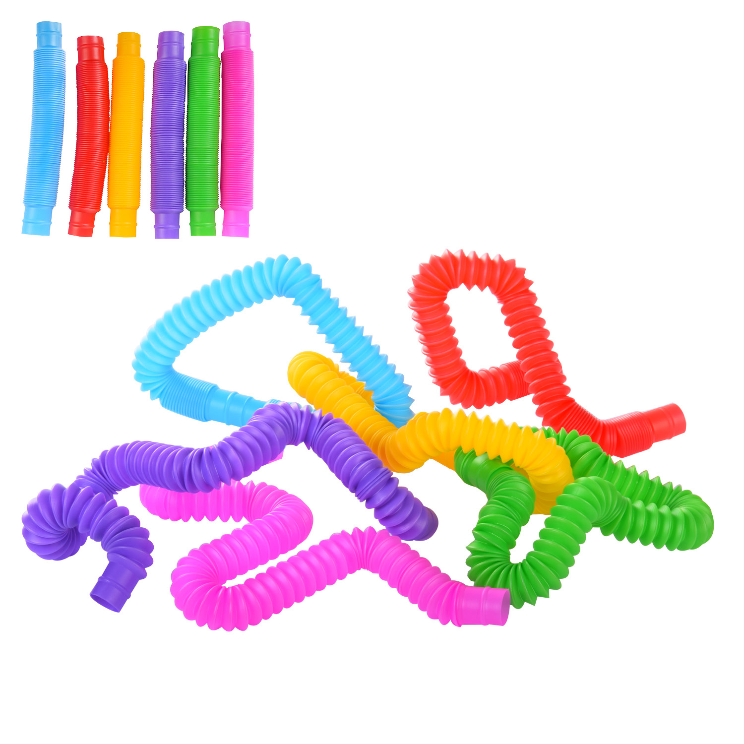 Іграшка Pop Tube арт. 18108 (200шт) набір 6шт, мікс кольорів, 14см пакет/ціна за 6шт/