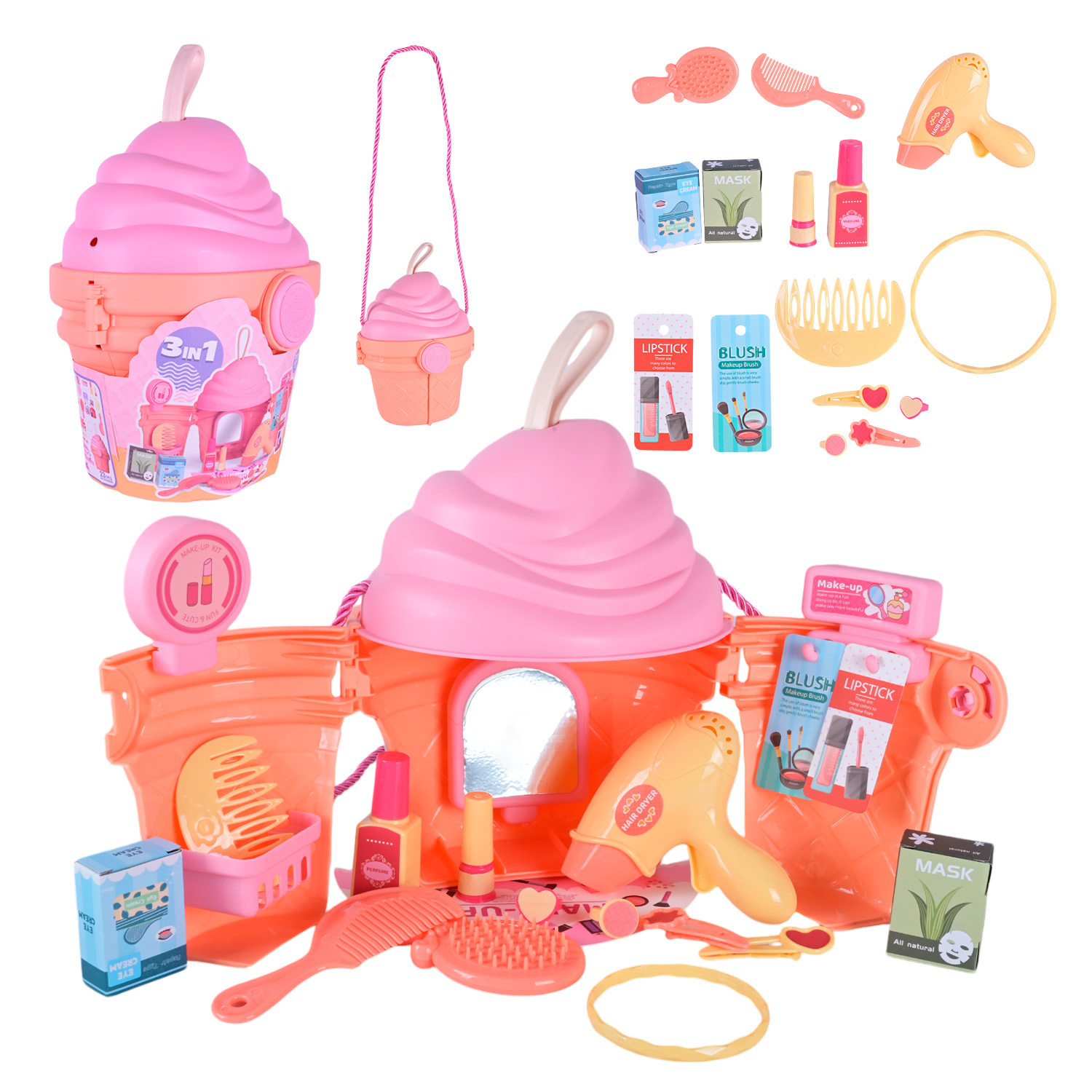 Перукаря Набір арт. 688-203A (60шт/2)   фен, аксес короб. 18*14*26 см