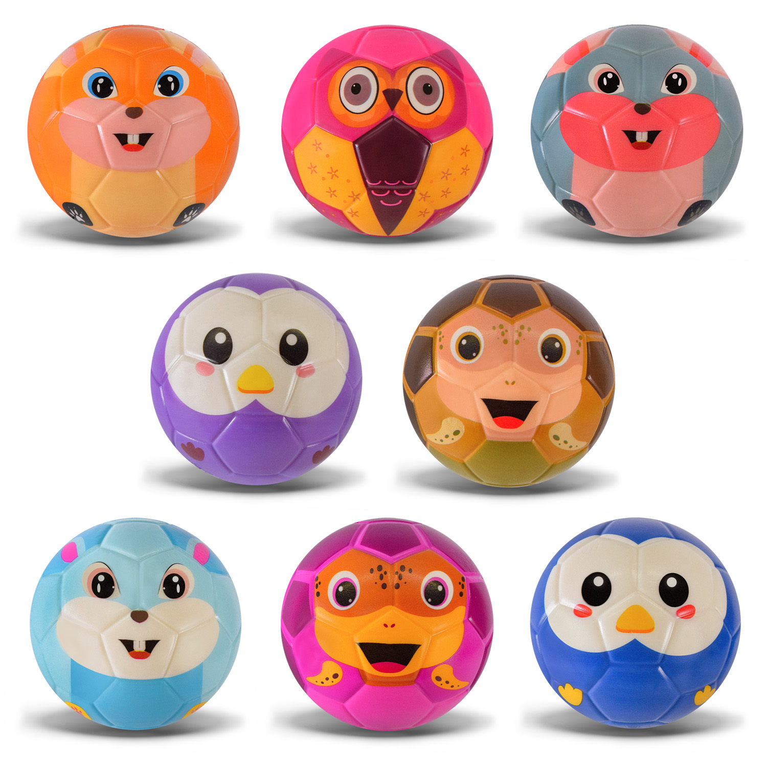 М'яч фомовий арт. PB1526 (96шт) розмір 15 см, MIX кольорів, пакет