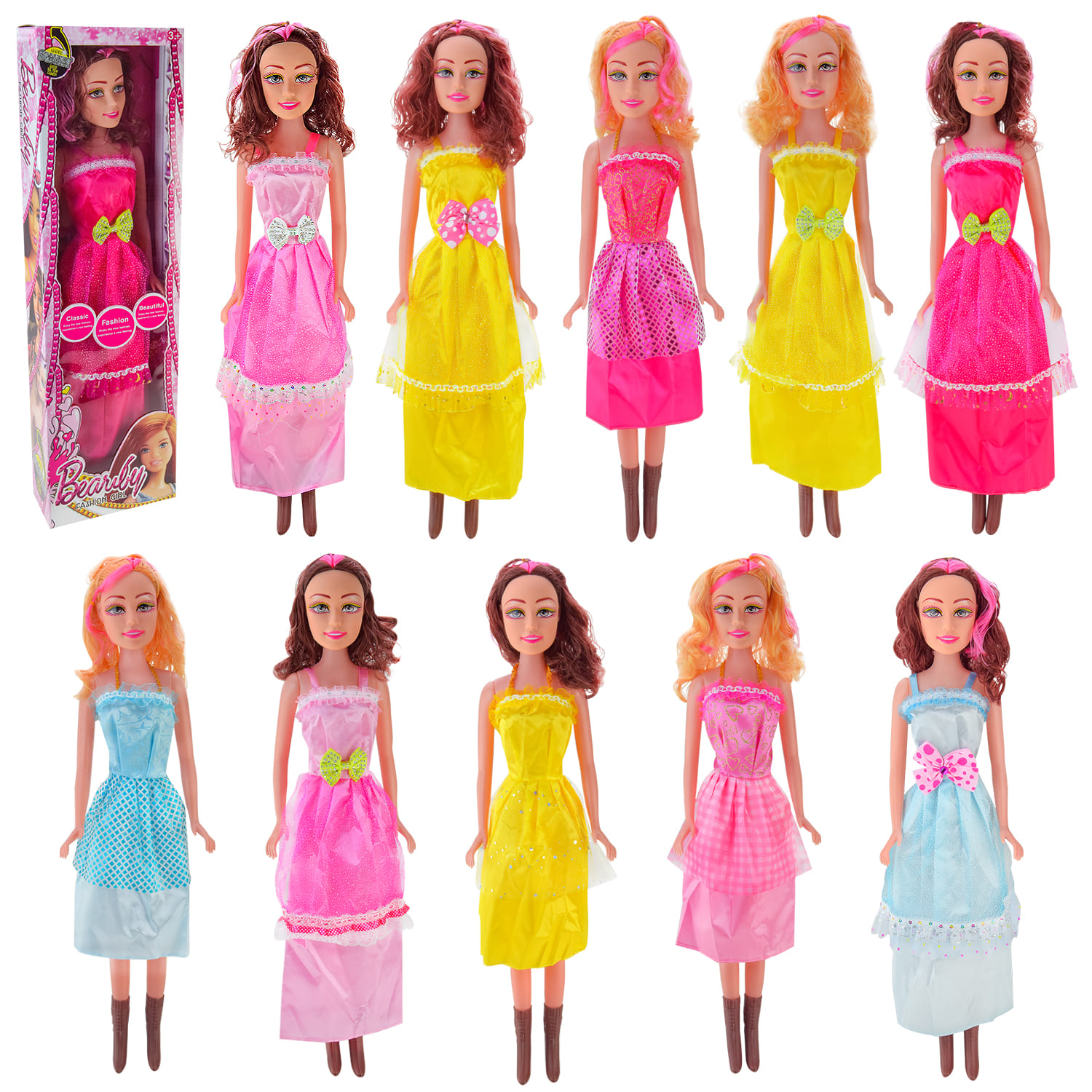 Лялька велика арт. 9032-1/2 (18шт) 10 видів, музика, короб.22*11*78 см, р-р ляльки 80 см