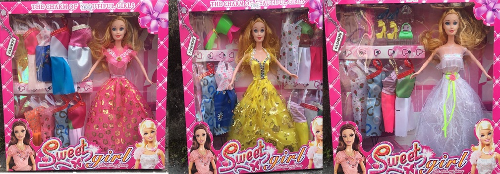 Лялька арт. YX003A-C-D (72шт/2) 3 види, з аксесуарами, з вбранням, короб. 32.5*4.5*32 см