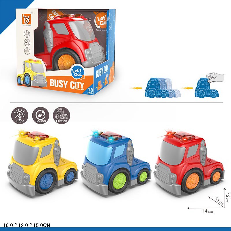 Машина арт. 7621 (72шт/2) батар.,світ.,звук,короб 16*15*12см