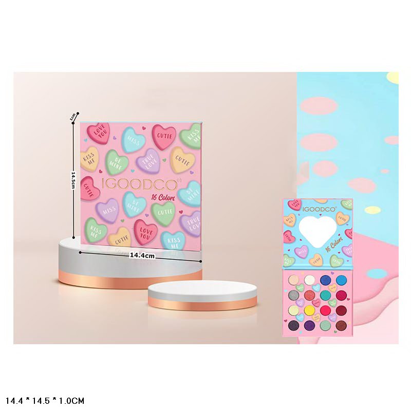 Косметика арт. IG2920 (288шт/24) палетка тіней, люстерко, пензлик 14,4*14,5*1 см