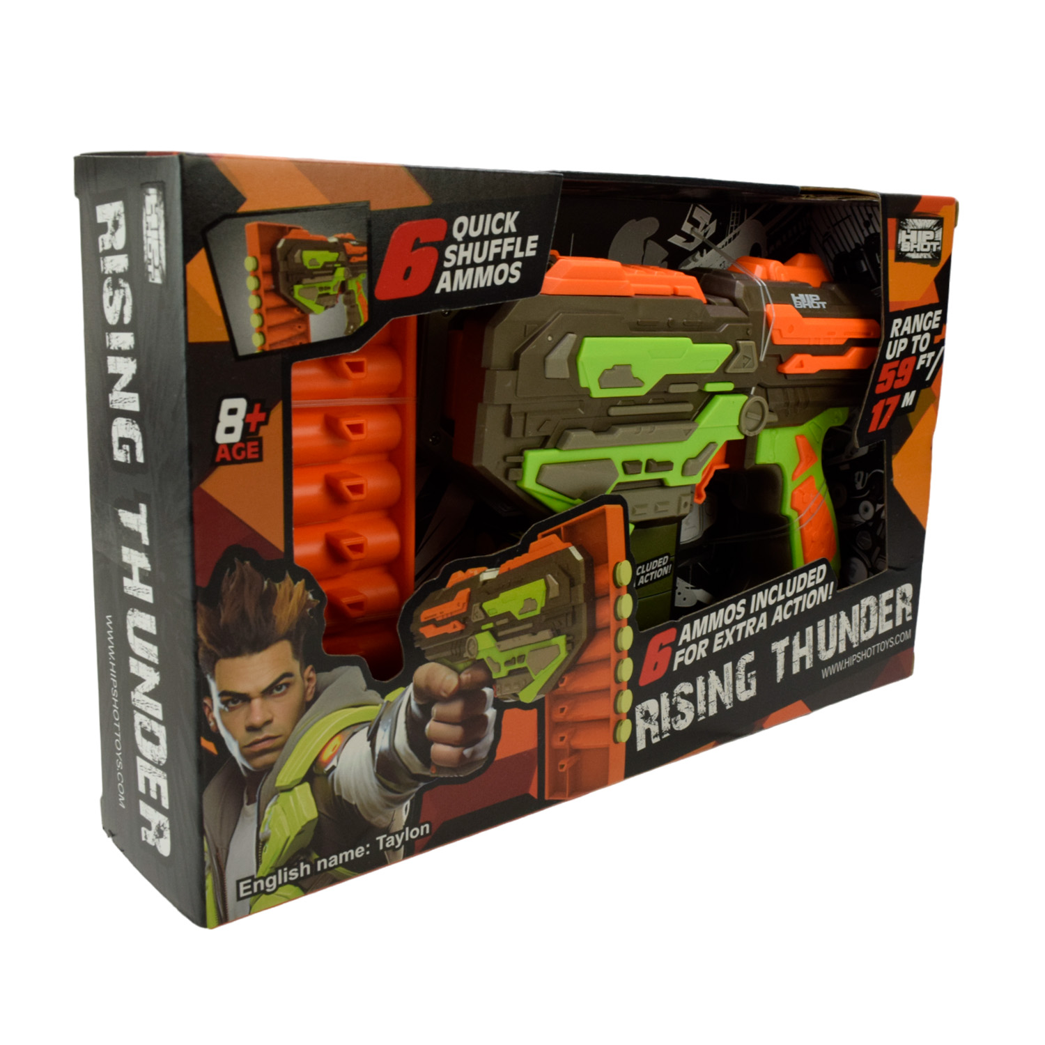 Автомат арт. FJ9007 (48шт/2) стріляє поролономими знарядами, 6 поролон. знарядів, короб. 30*19*6,6см