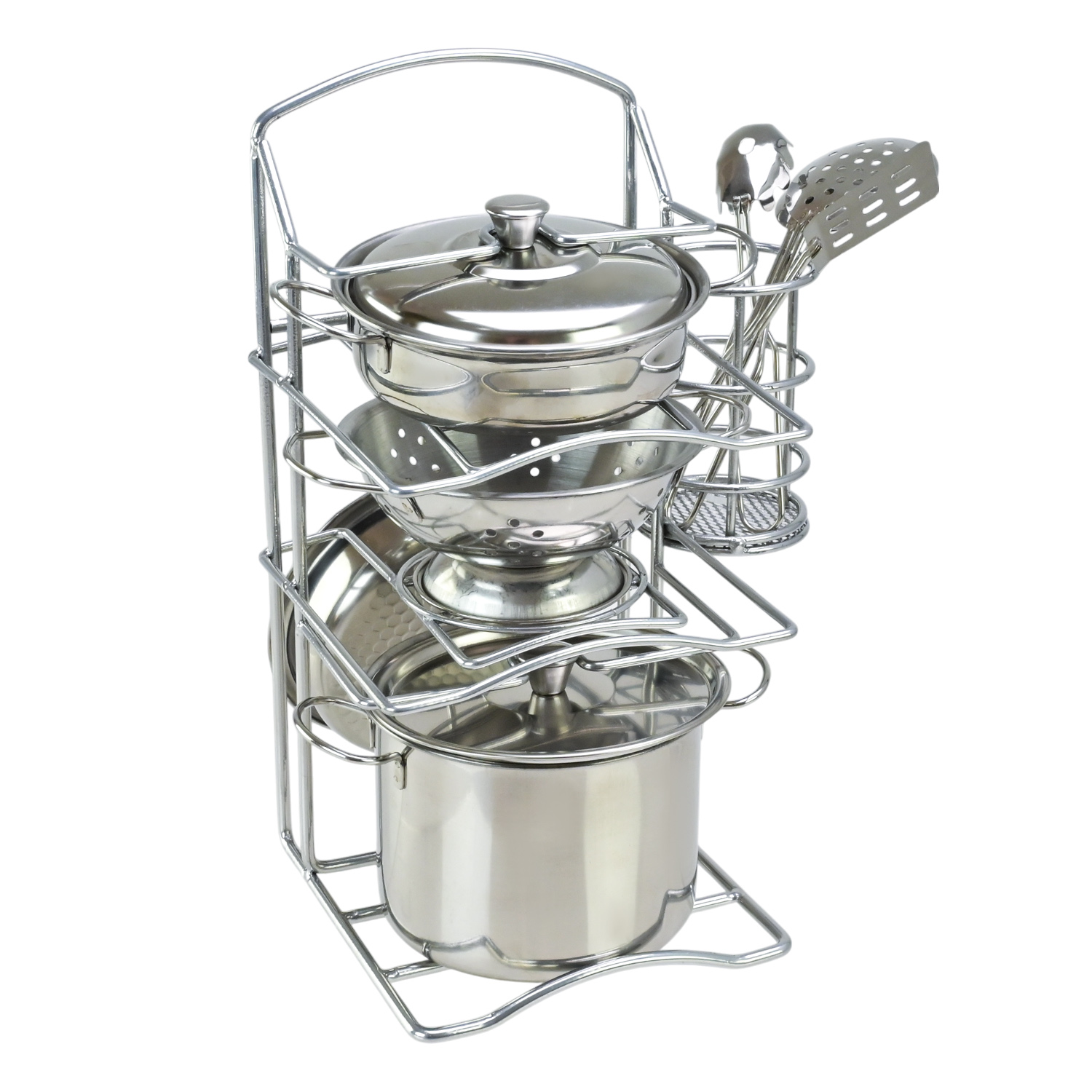 Посуд арт. 668-G4 (48шт/2) каструля, петельня, аксес короб. см