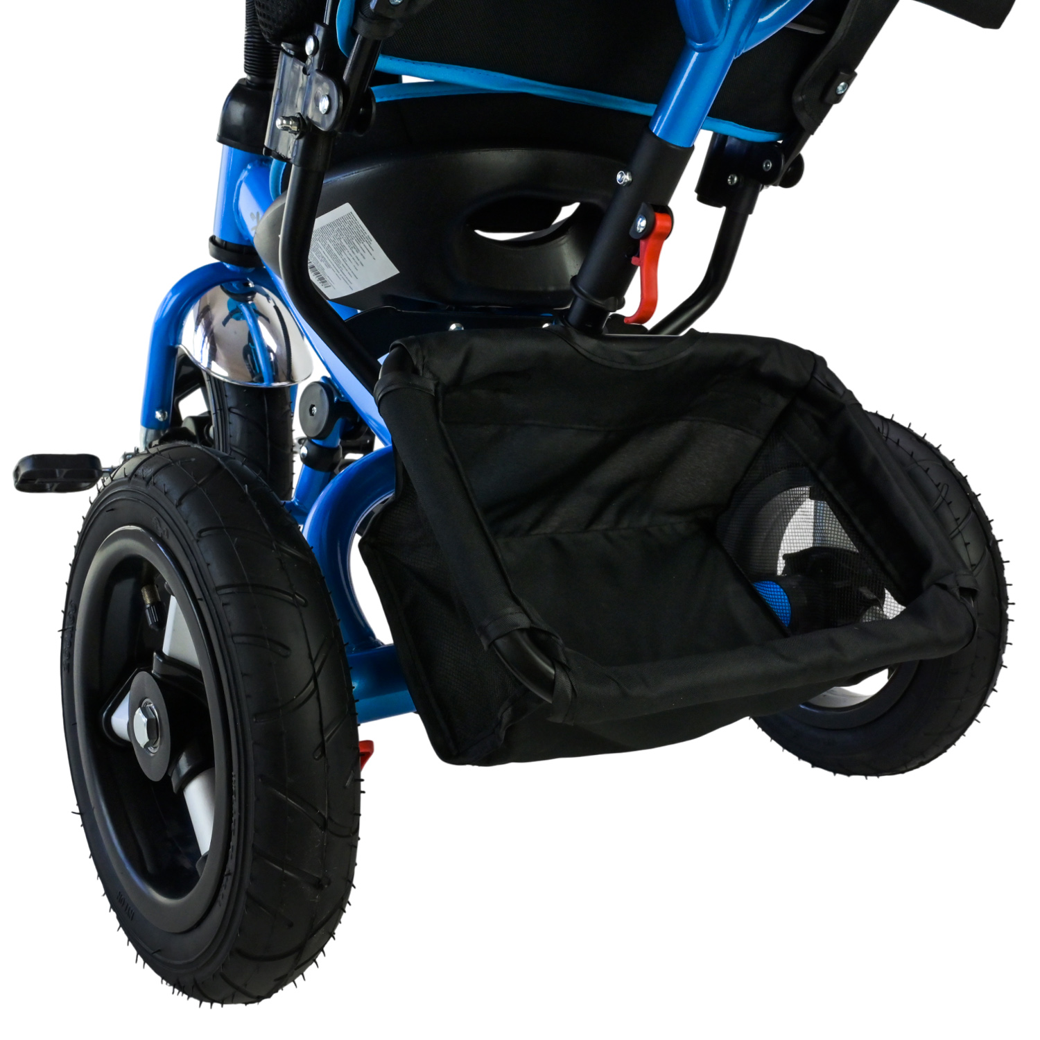 Велосипед 3-х колісний арт. TR2402 (1шт) блакитний гумові колеса 12'' і 10'' з гальмом, пультом