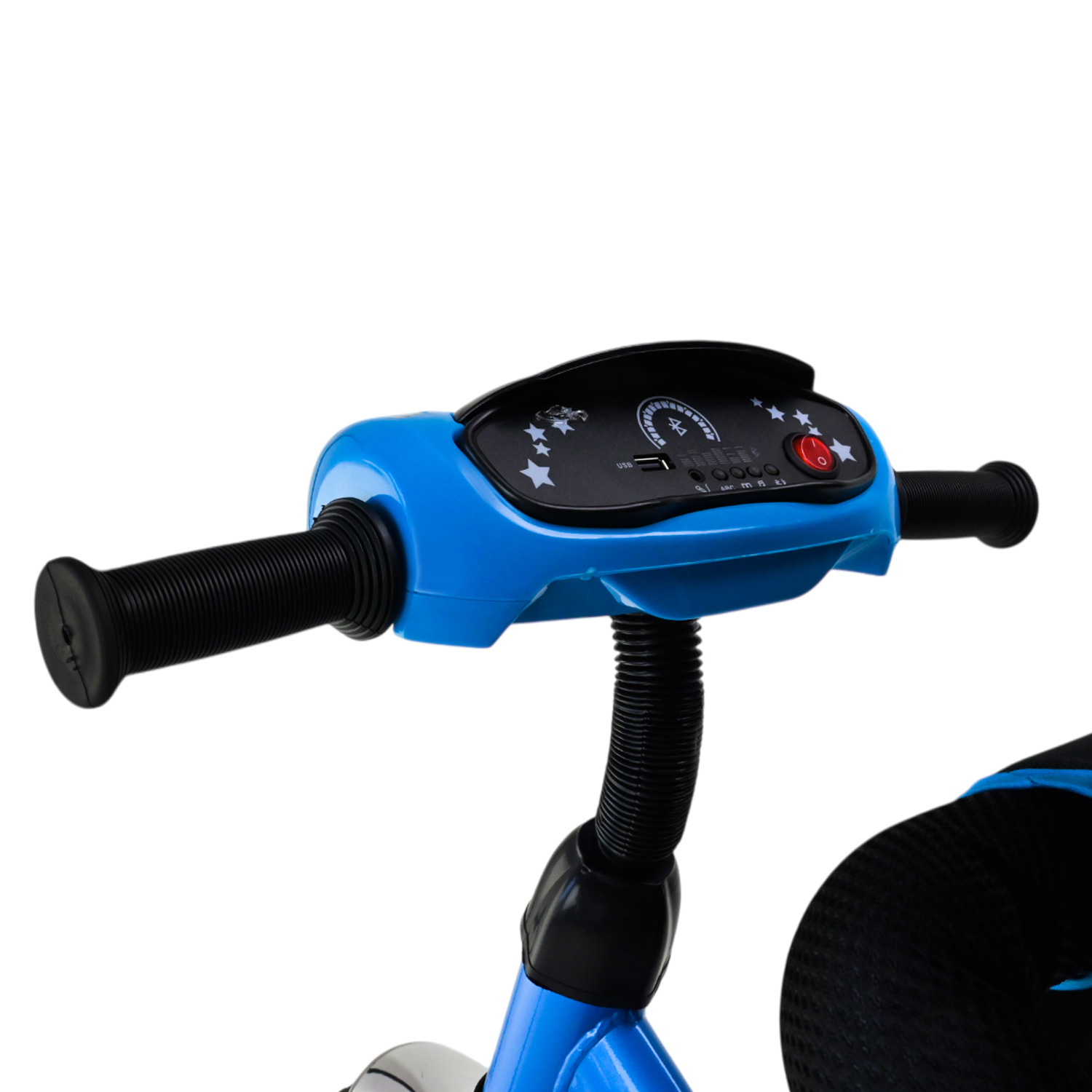 Велосипед 3-х колісний арт. TR2402 (1шт) блакитний гумові колеса 12'' і 10'' з гальмом, пультом