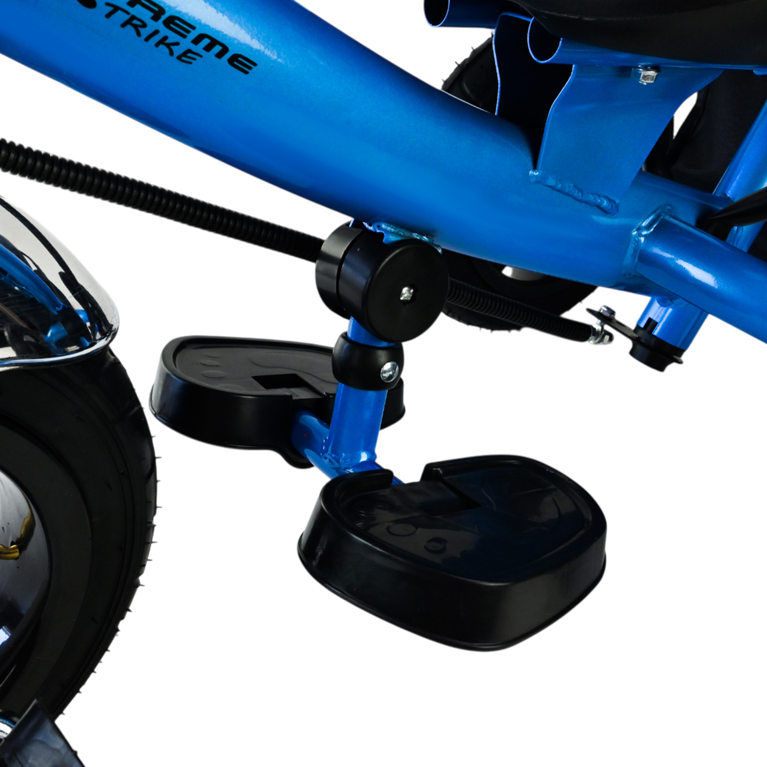 Велосипед 3-х колісний арт. TR2402 (1шт) блакитний гумові колеса 12'' і 10'' з гальмом, пультом