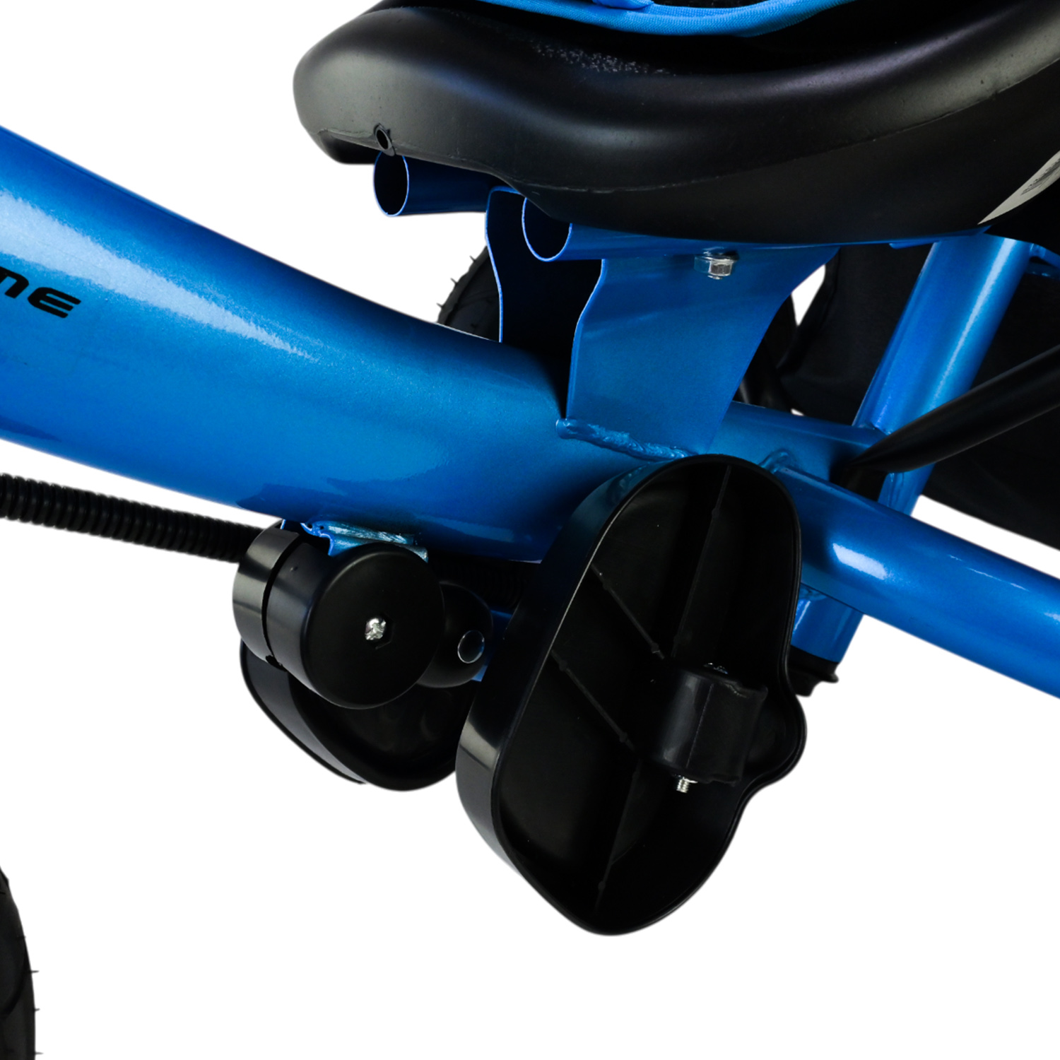 Велосипед 3-х колісний арт. TR2402 (1шт) блакитний гумові колеса 12'' і 10'' з гальмом, пультом