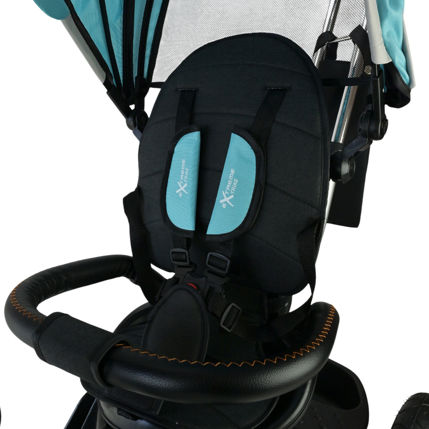 Велосипед 3-х колісний арт. TR2407 (1шт) блакитний гумові колеса 12'' і 10'' з гальмом, пультом