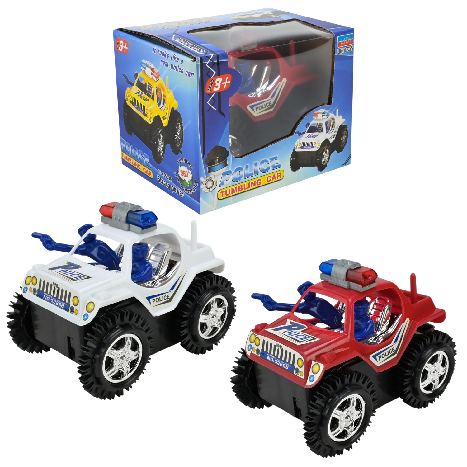 Перевертач арт 5288B (192шт/2) інерц., поліція, 2 кольора, короб. 11*8*8см