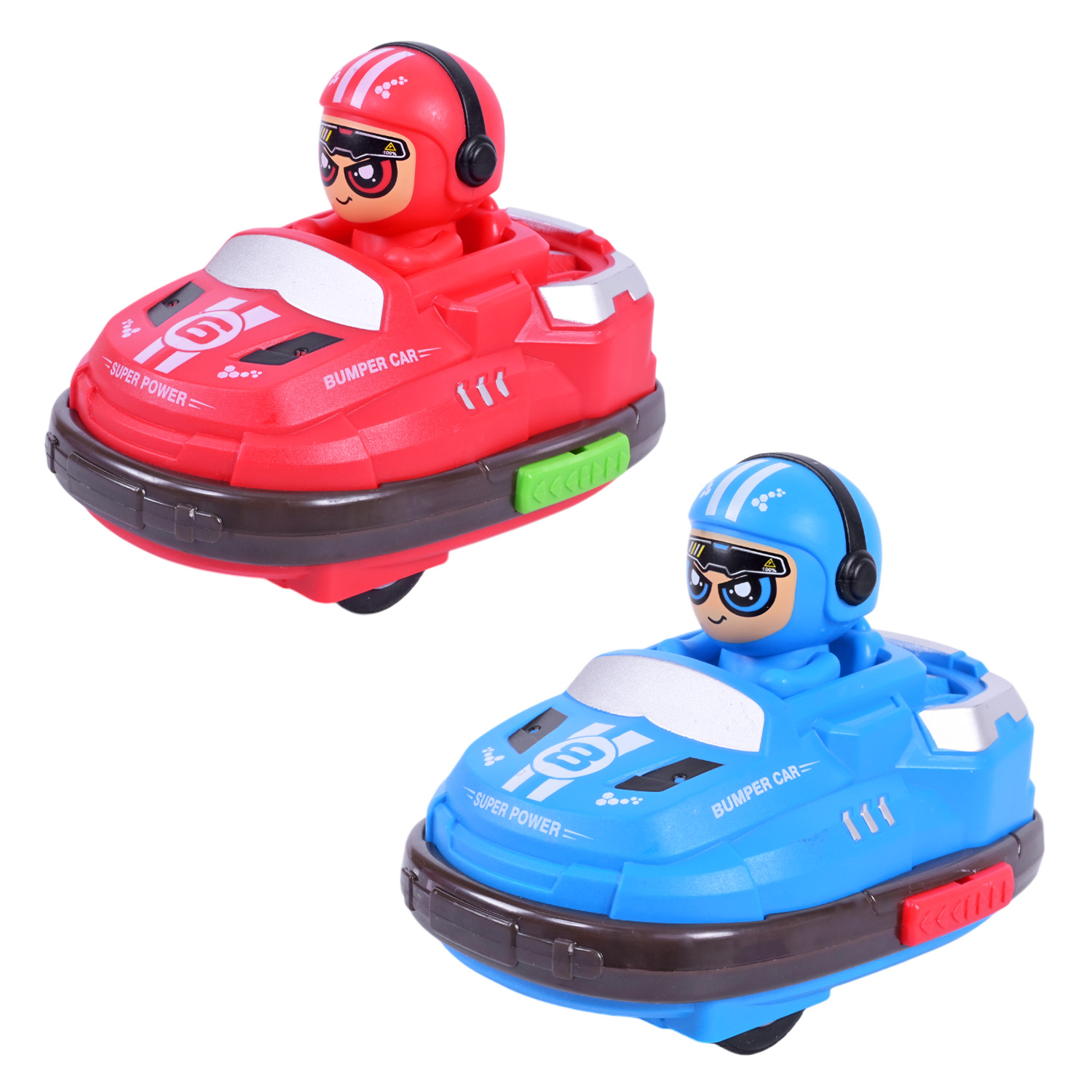 Іграшковий набір р/к арт 6670 (24шт/2) акум, 2 кольори, 2 машини з фігурками, при зіткненні вилітають фігурки, світло, короб. 26*17,8*14см