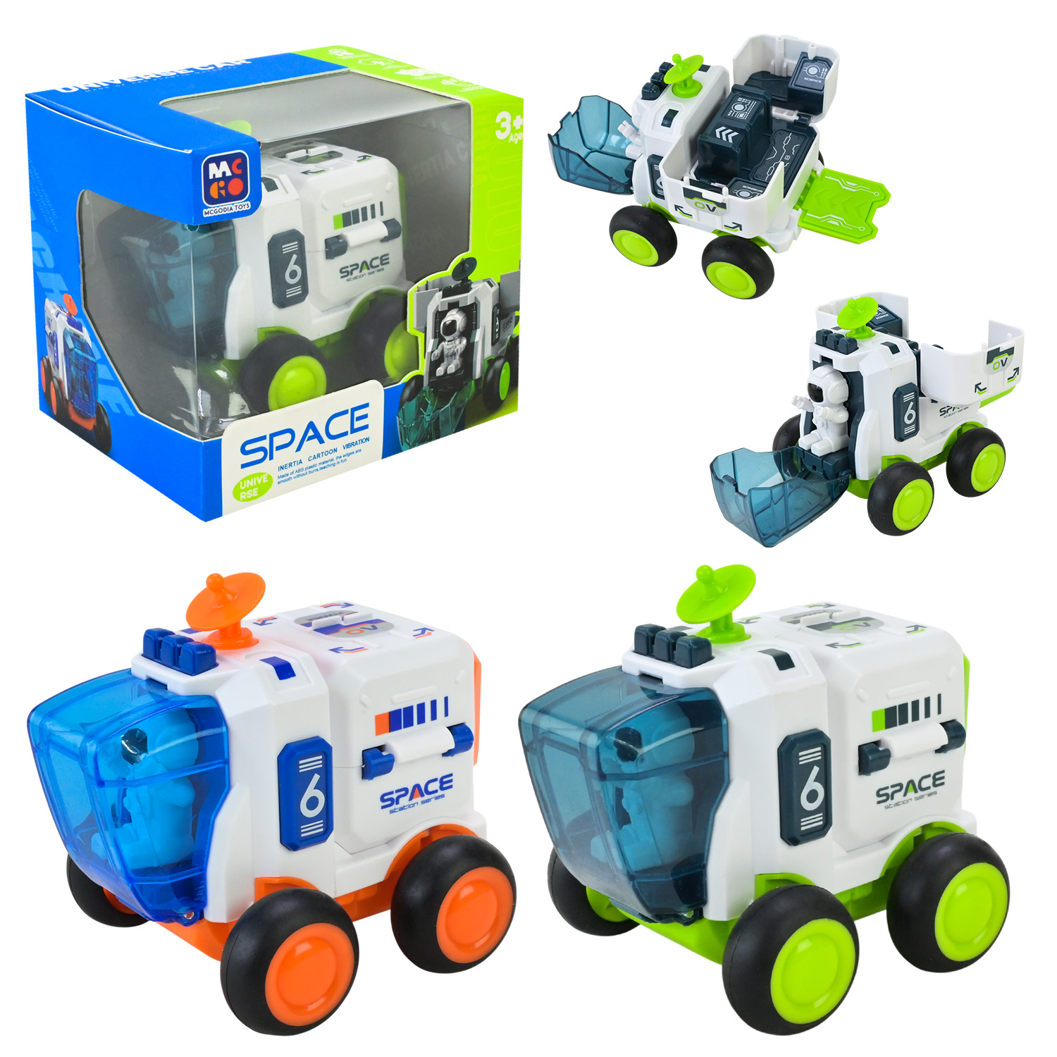 Космічна машина арт. D400-42B (144шт/2)  2кольори, інерц. короб. 12*9,5*10,5см