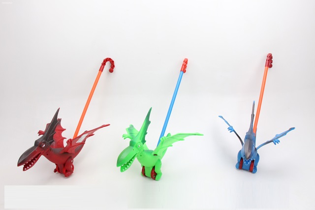 Каталочка арт. 377-2 (1793712) (96шт/2)динозавр,3 види, на палочці, пакет. 34*30*26см