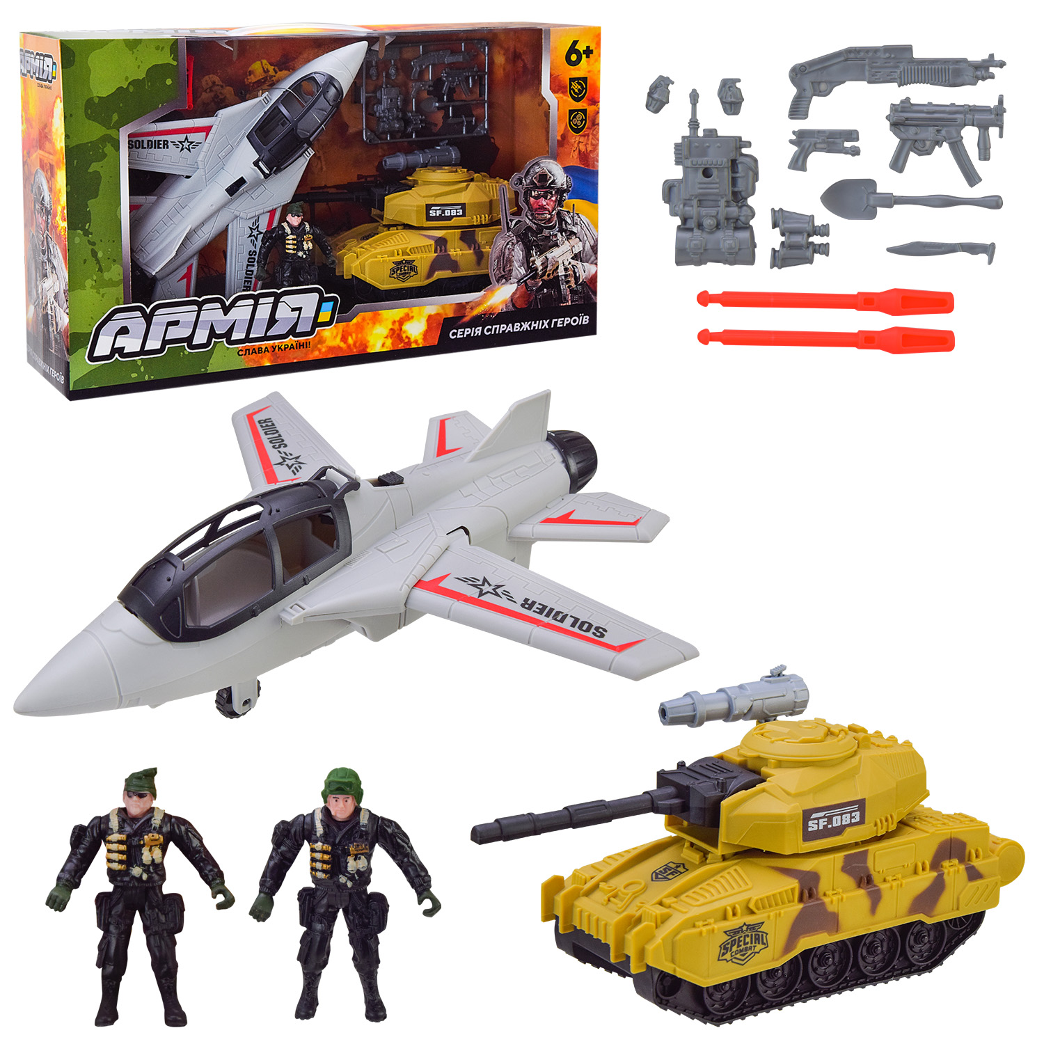 Військовий набір арт. BL2312 (24шт) військовий транспорт, аксесуари, короб. 43*11,5*24,5см