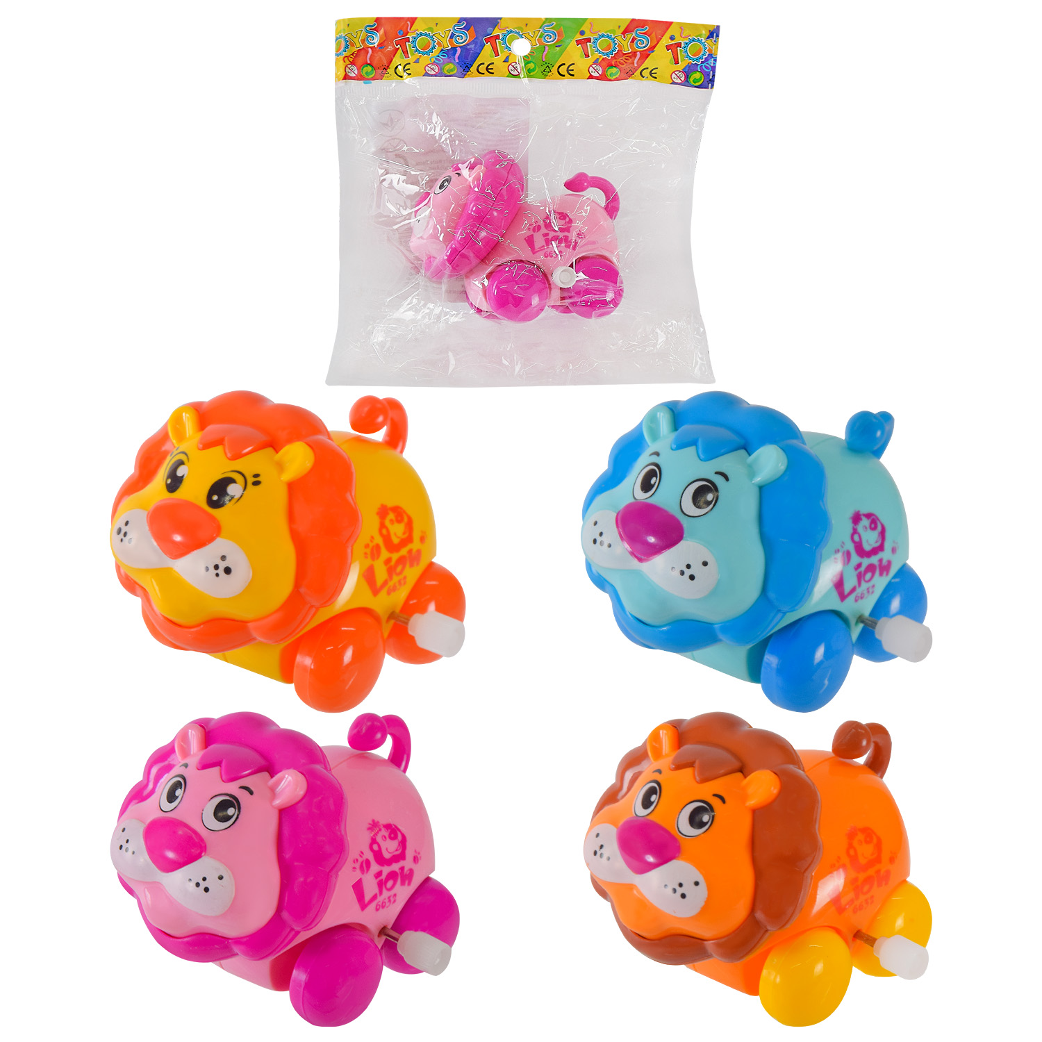 Тваринка завод. арт. 6632B (480шт/2) 4 кольри мікс, пакет. 8*6*5см