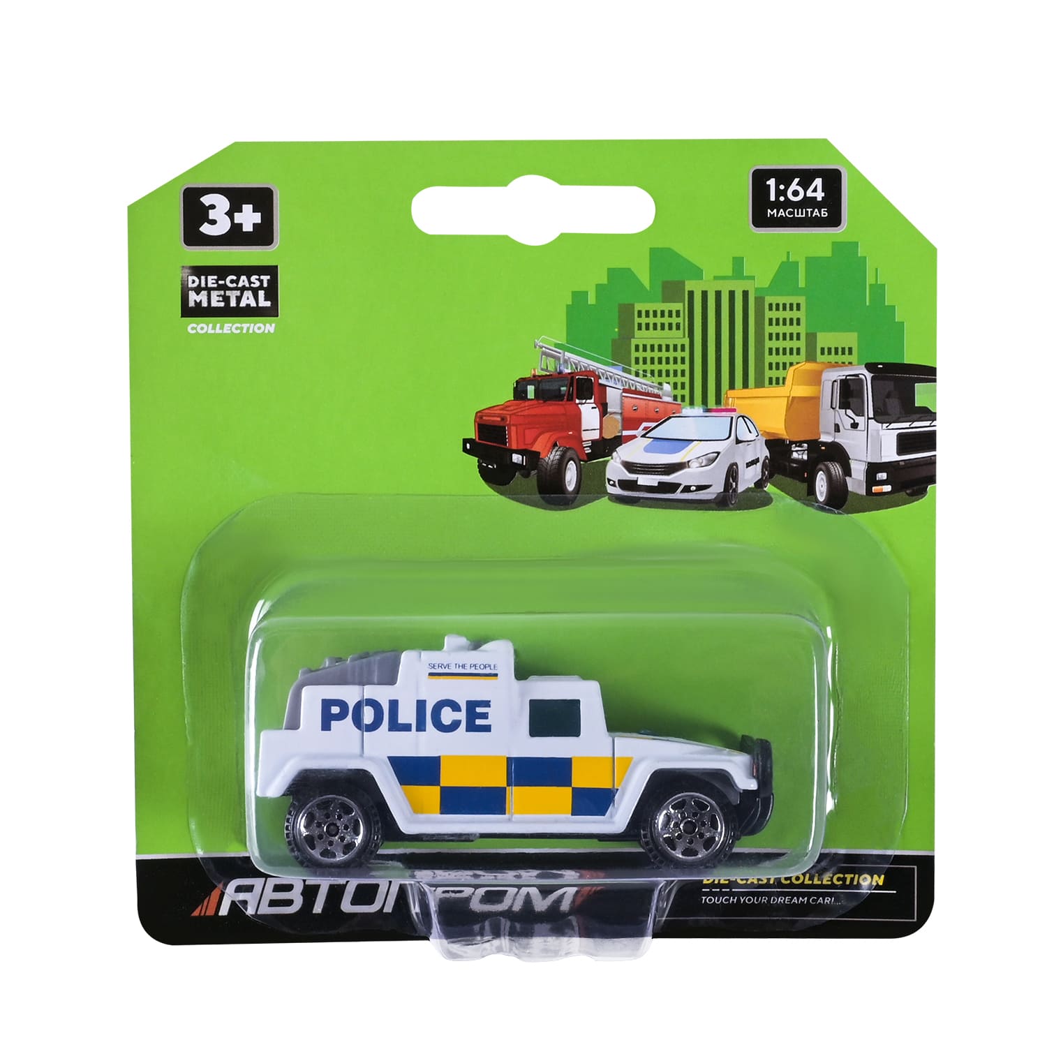 Машина мет. АВТОПРОМ арт. AP7499 (240шт) планшет 15,5*11,5*4см