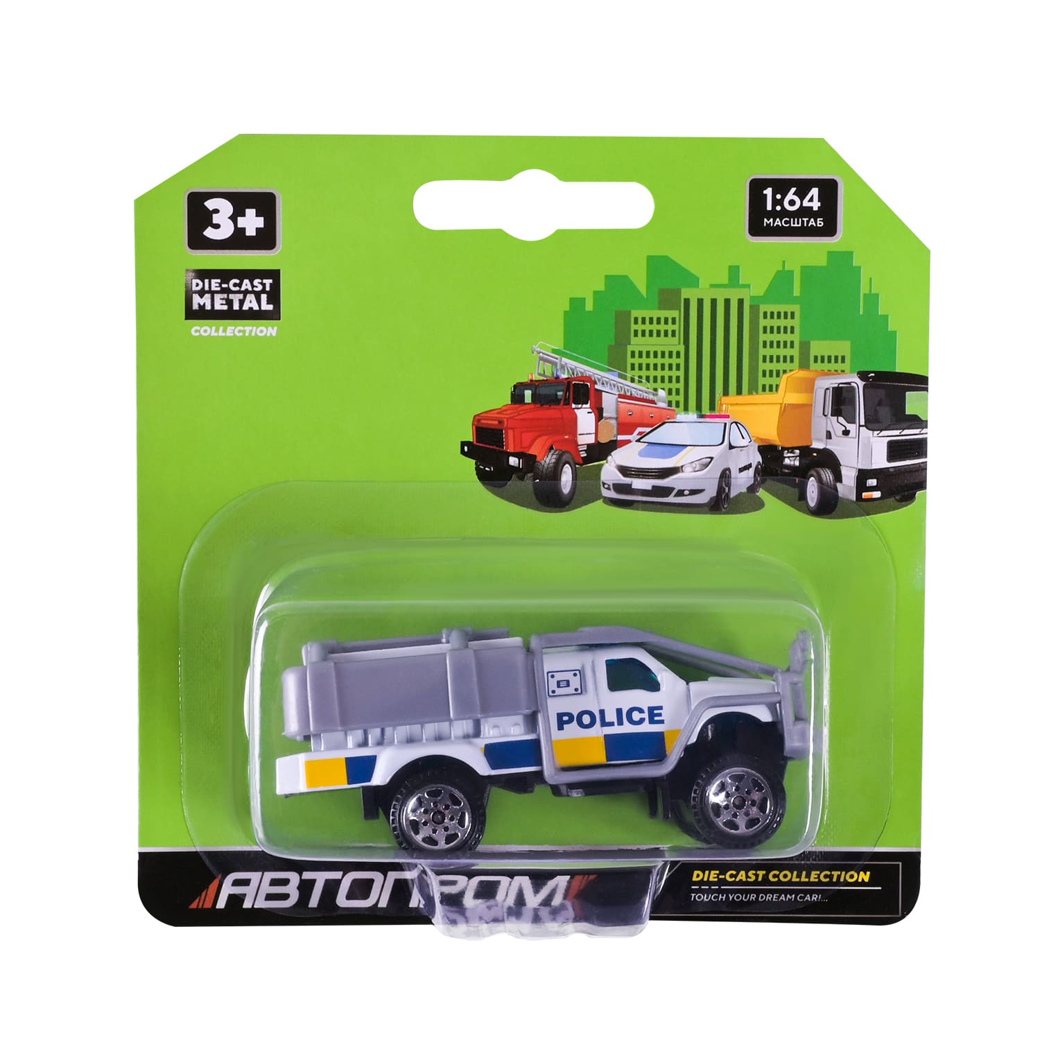 Машина мет. АВТОПРОМ арт. AP7499 (240шт) планшет 15,5*11,5*4см