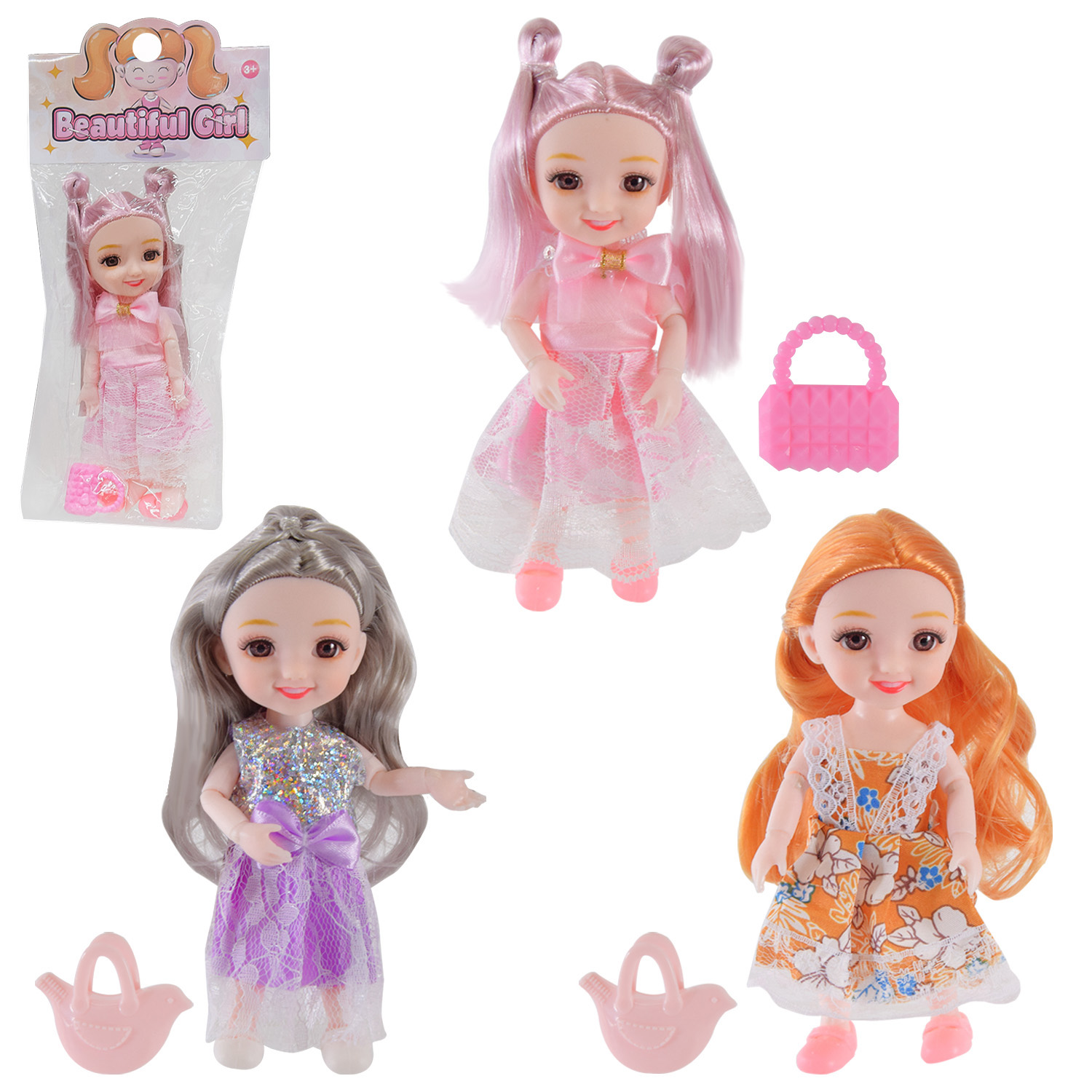 Лялька мален. арт. YL807-15A/17A/22A (180шт/2) мікс 3,пакет. 17*12*5