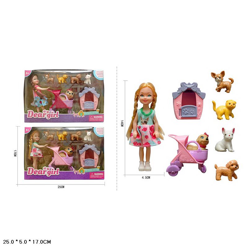 Лялька арт. L5-21 (96шт/2) мікс 2 види, мал, аксес короб. 25*5*17см