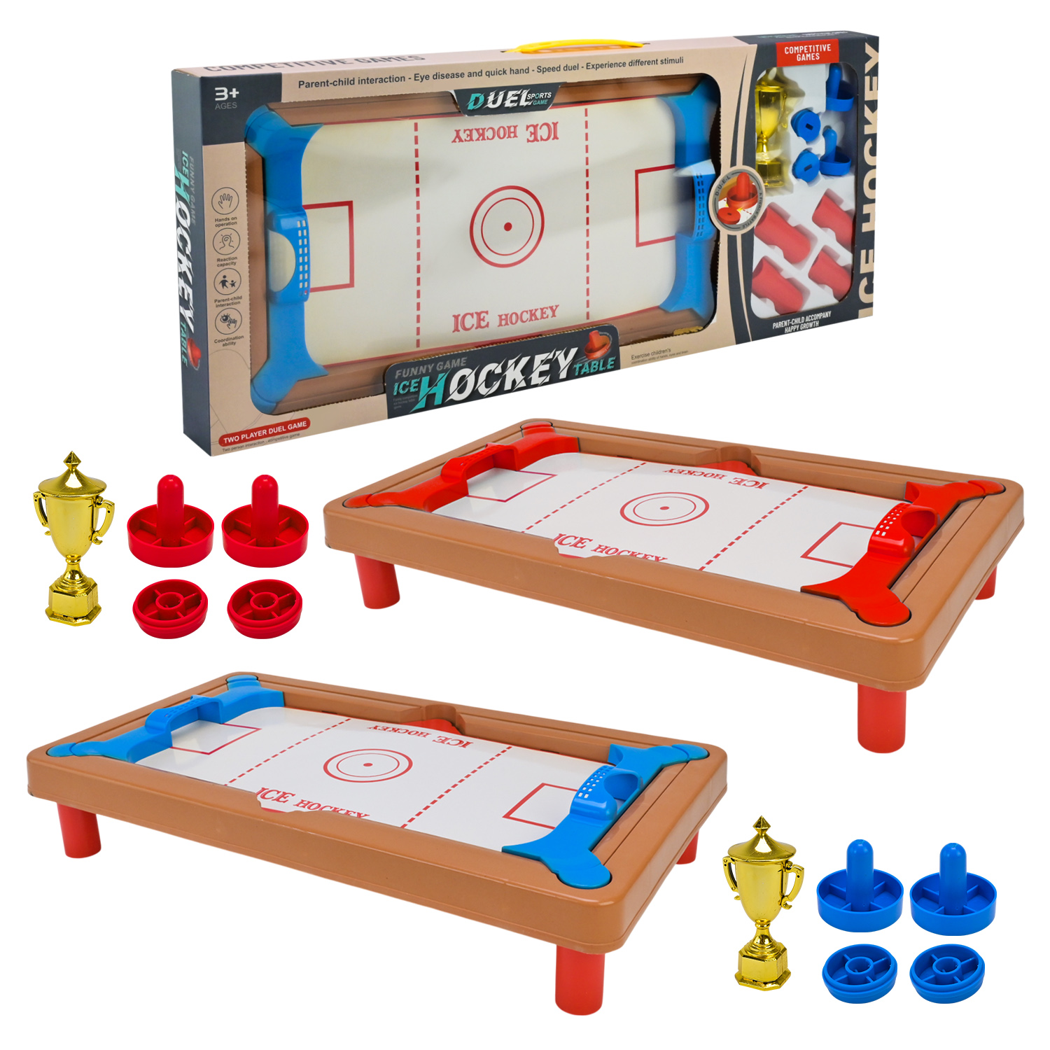 Настільний хокей арт.HB9910 (36шт/2) 2кольора, короб 59,5*4,5*25,5см