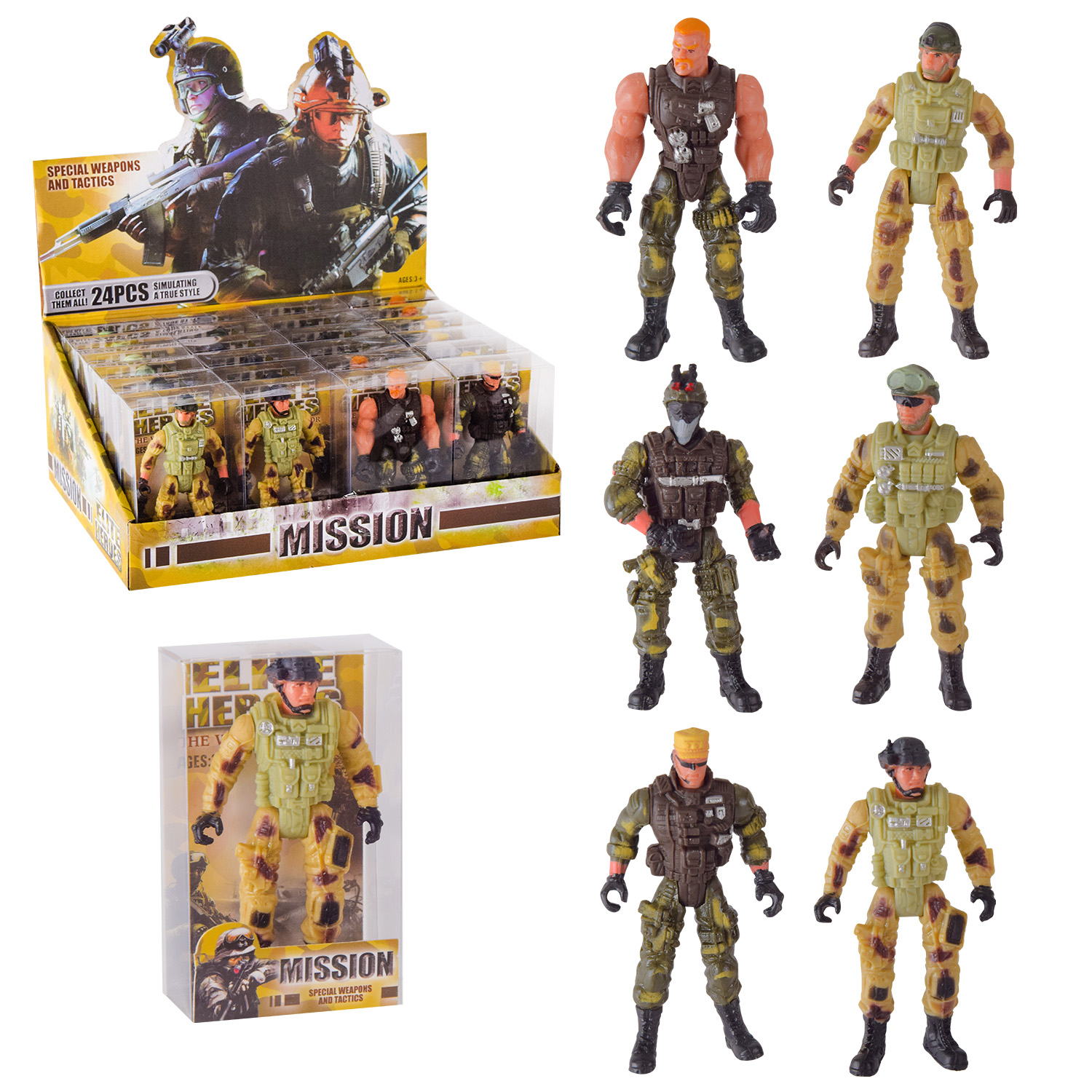 Фігурки солдатів арт.5898-A62 (864шт/2) 36діспл по 24шт у дисплеї/ціна за шт