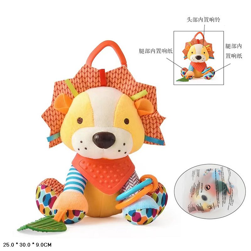 Брязкальце м'яке арт. L1540 (120шт/2) левеня, тактильна, пакет 25*30*9 см.