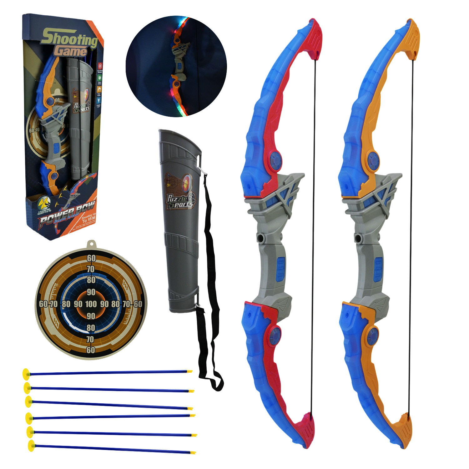 Лук та стріли арт. 949-3 (48шт/2)   2кольори, короб. 65*4*24,5см