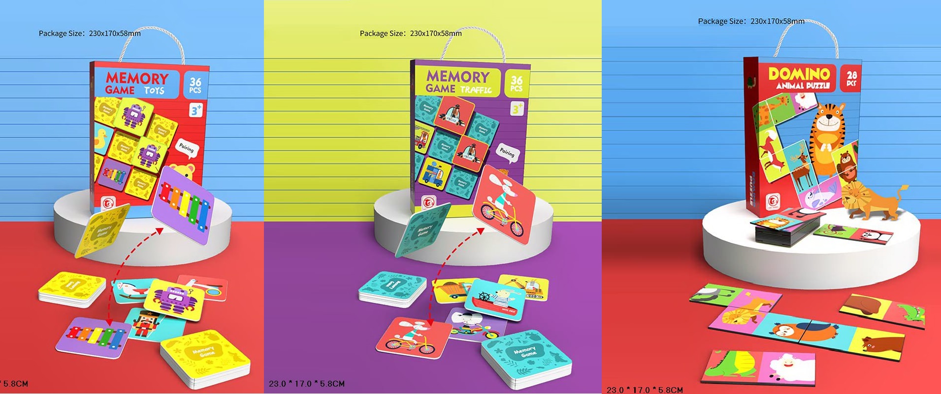 Пазли картон арт. 88667/78/79 (96шт/3) 3 види мікс, короб. 23*17*5,8см