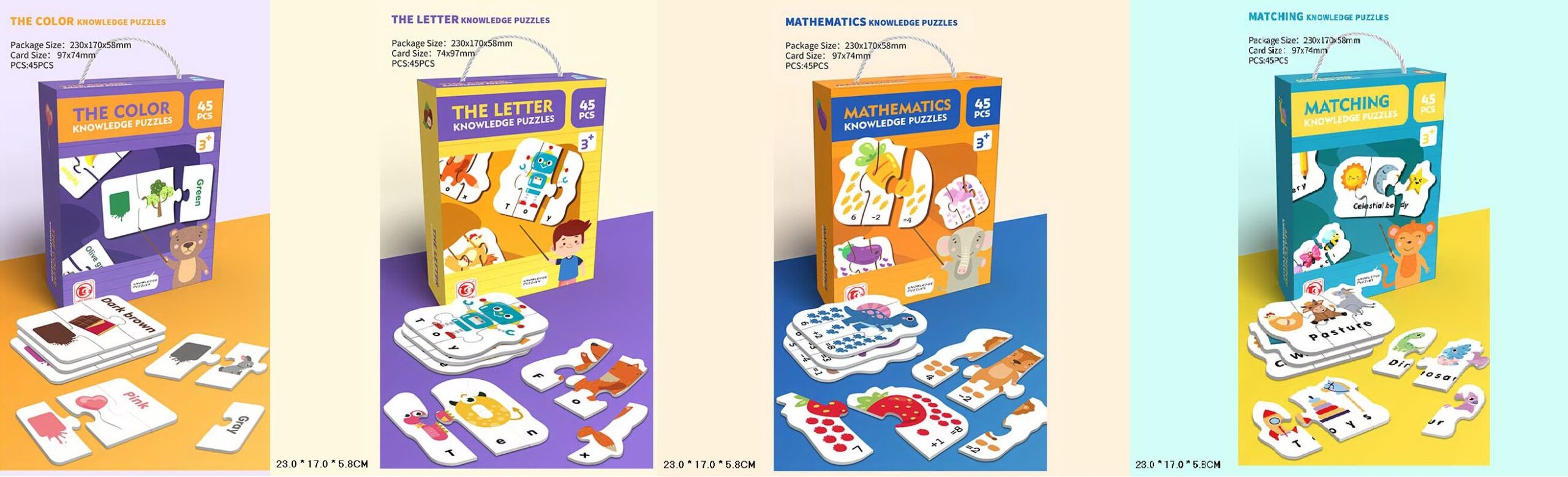 Пазли картон арт. 88682/83/85/86 (96шт/3) 4 види мікс, короб. 23*17*5,8см