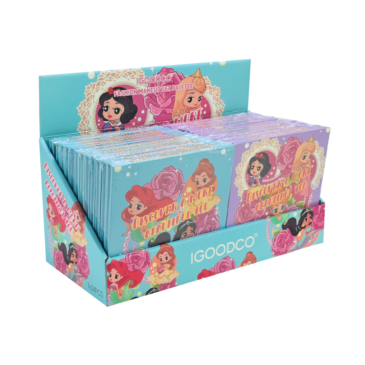 Косметика арт. IG3142 (192шт) палетка, микс 2 вида, в короб 11*15см (8 д.б*24 шт), цена за 1 шт дисп.бокс. 31*15*16 см