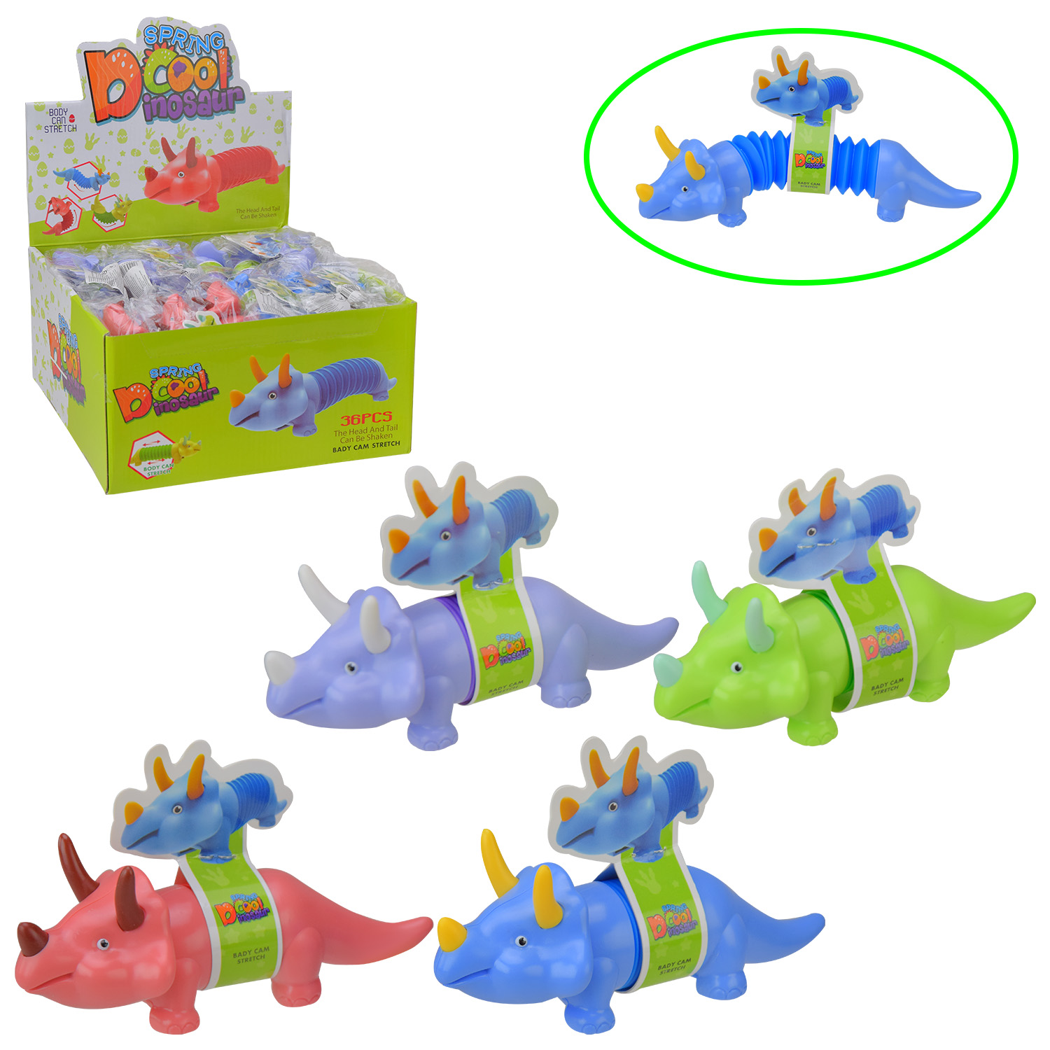 Антистрес арт. K25716 (864шт/2)динозавр 13см розтяг до 18см 36шт диспл. бокс/ціна за шт/